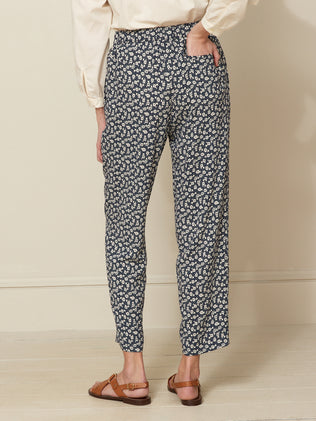 Women's Lina flowing crepe print trousers