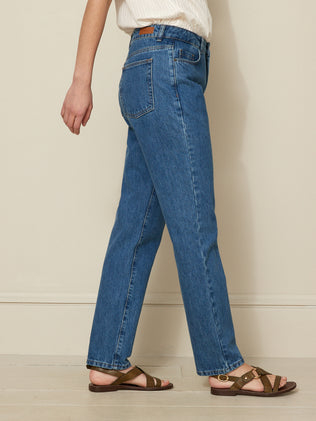 Women's Sandra straight-leg organic cotton jeans with an eco-friendly wash