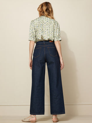 Women's Emilie wide-leg organic cotton jeans with eco-friendly wash