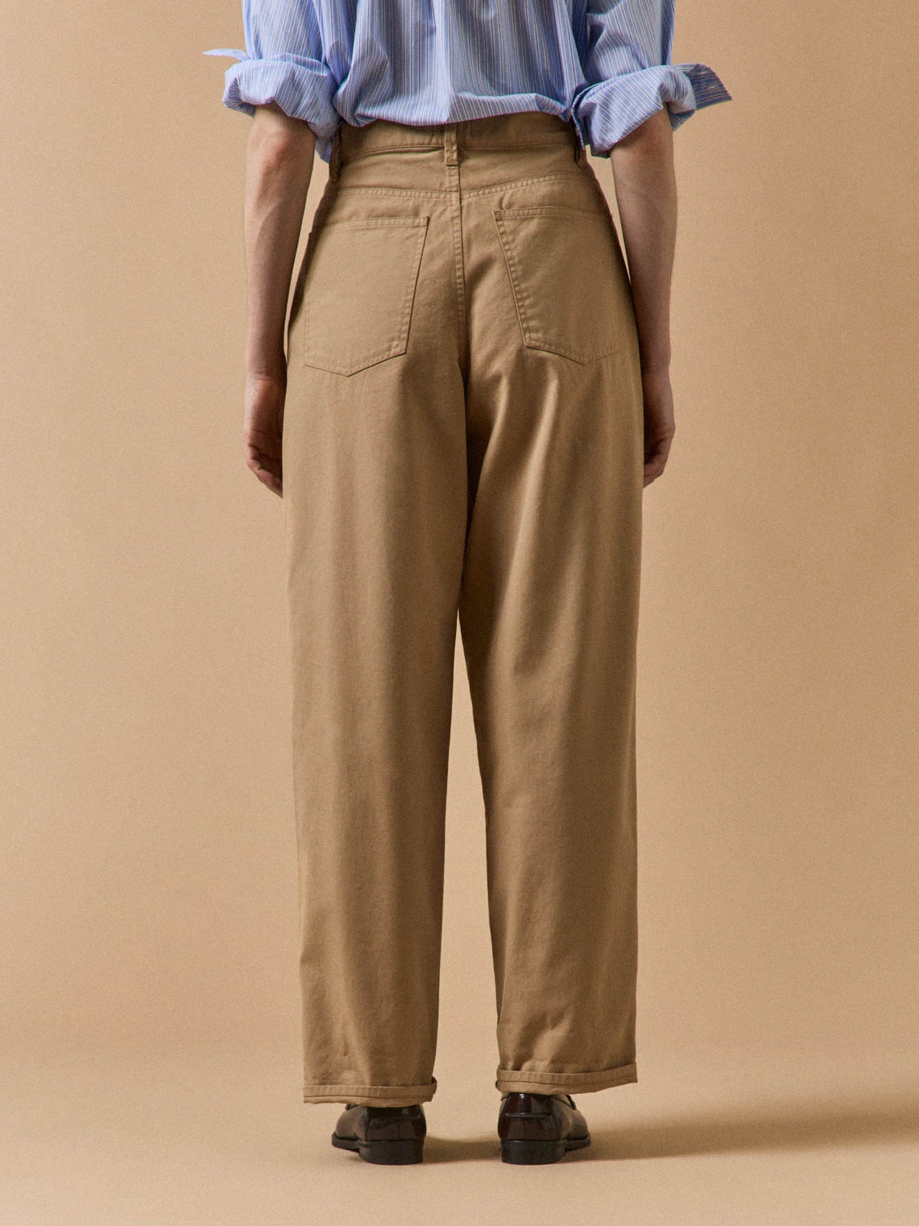 Women's Celestine cotton twill carrot-leg trousers