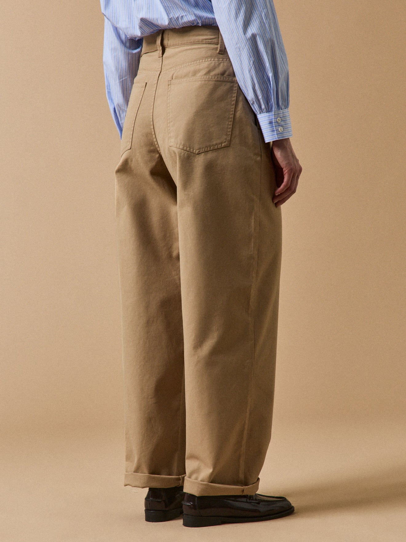 Women's Celestine cotton twill carrot-leg trousers