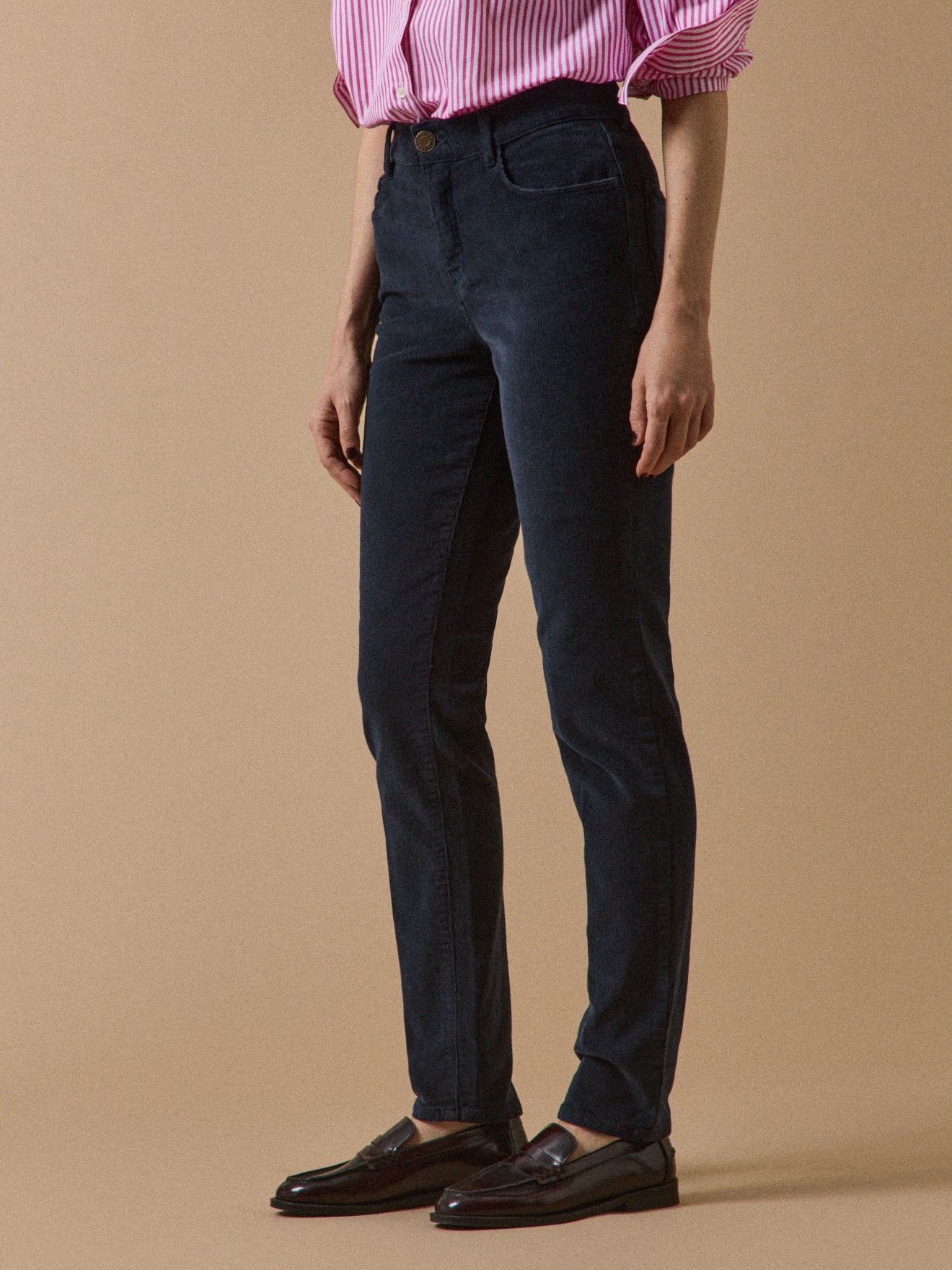 Women's slim-fit needlecord Chloe trousers