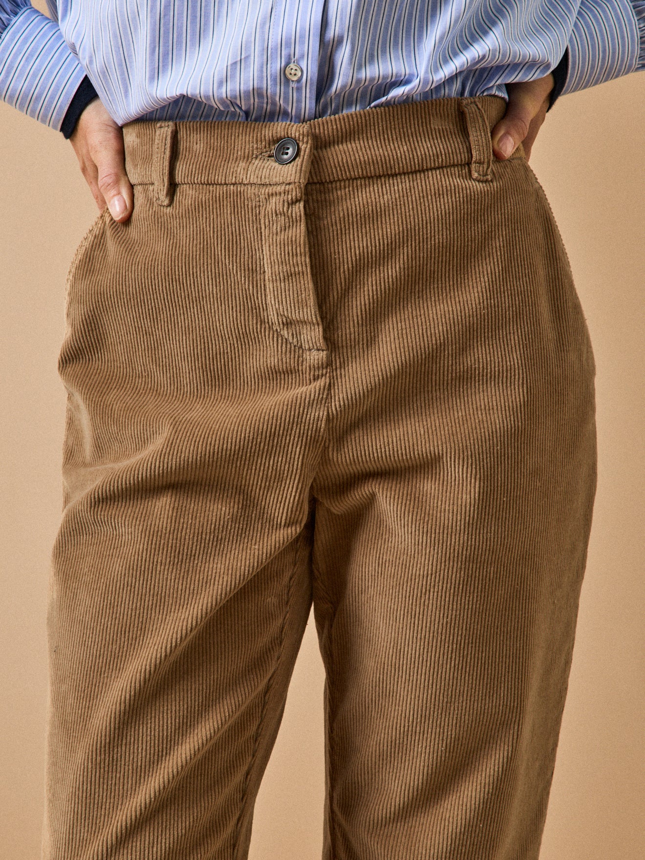 Women's Marine corduroy chino trousers