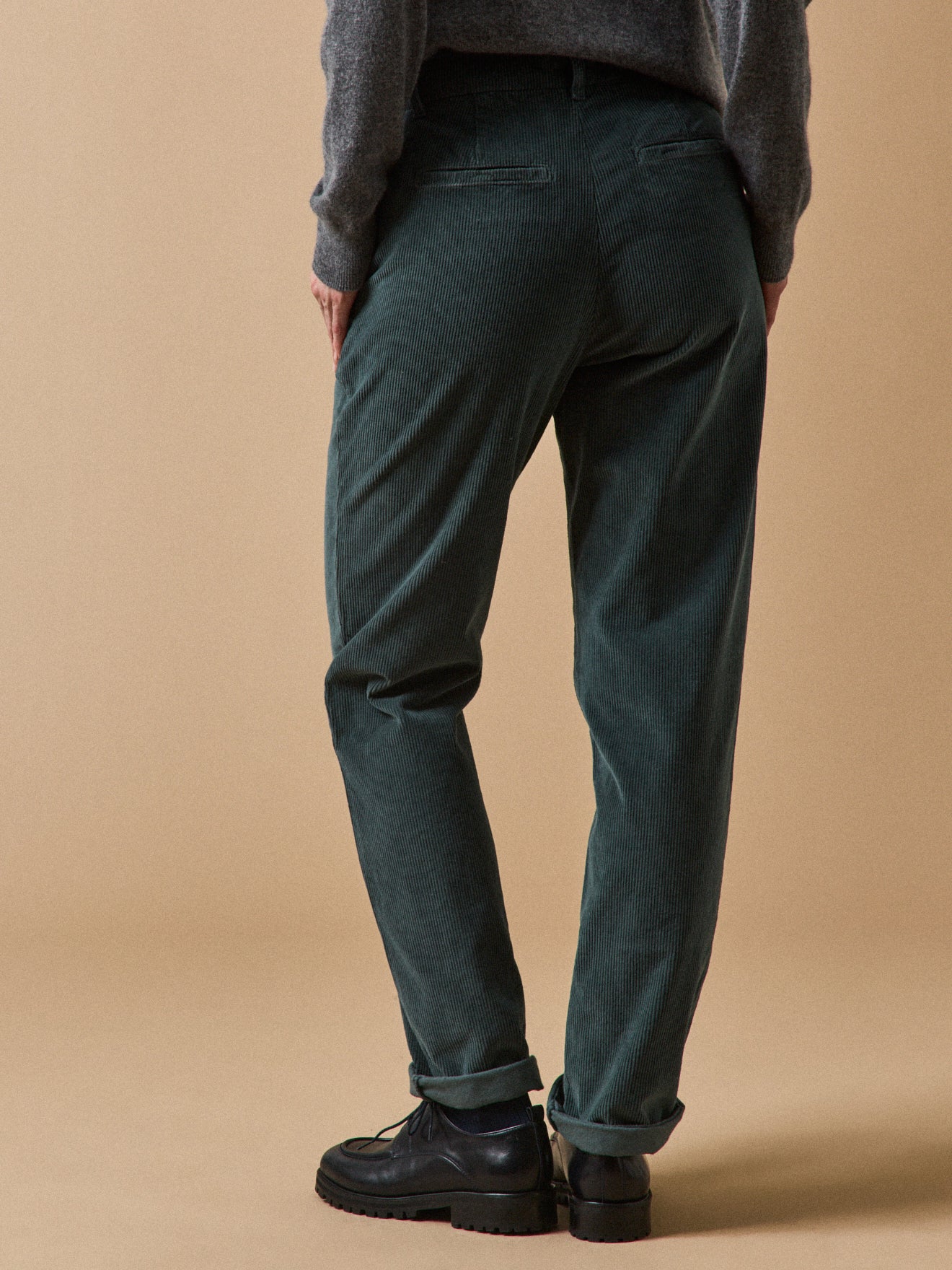 Women's Marine corduroy chino trousers