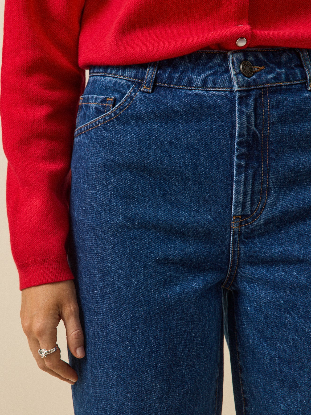 Women's wide-leg organic cotton Emilie jeans