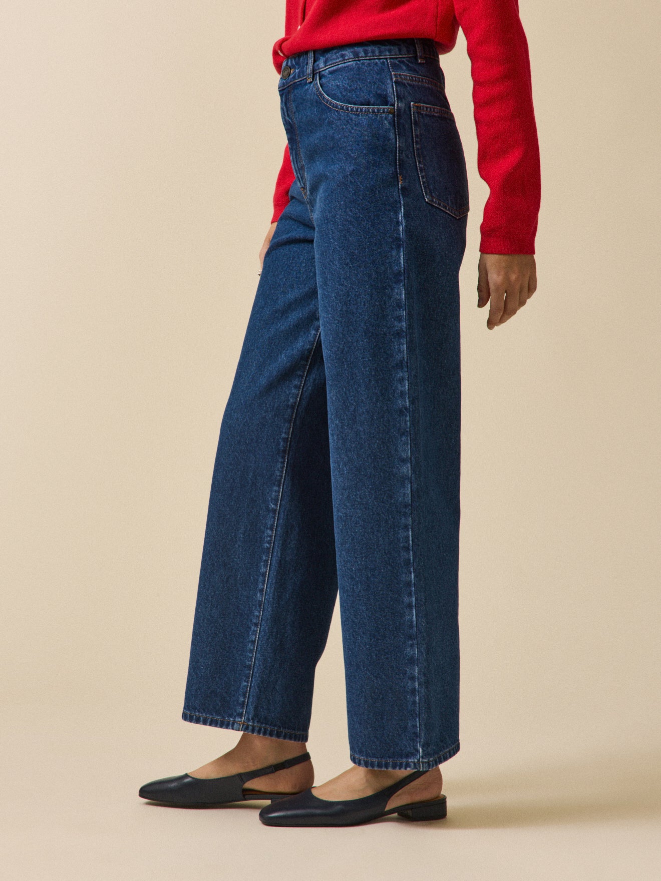 Women's wide-leg organic cotton Emilie jeans