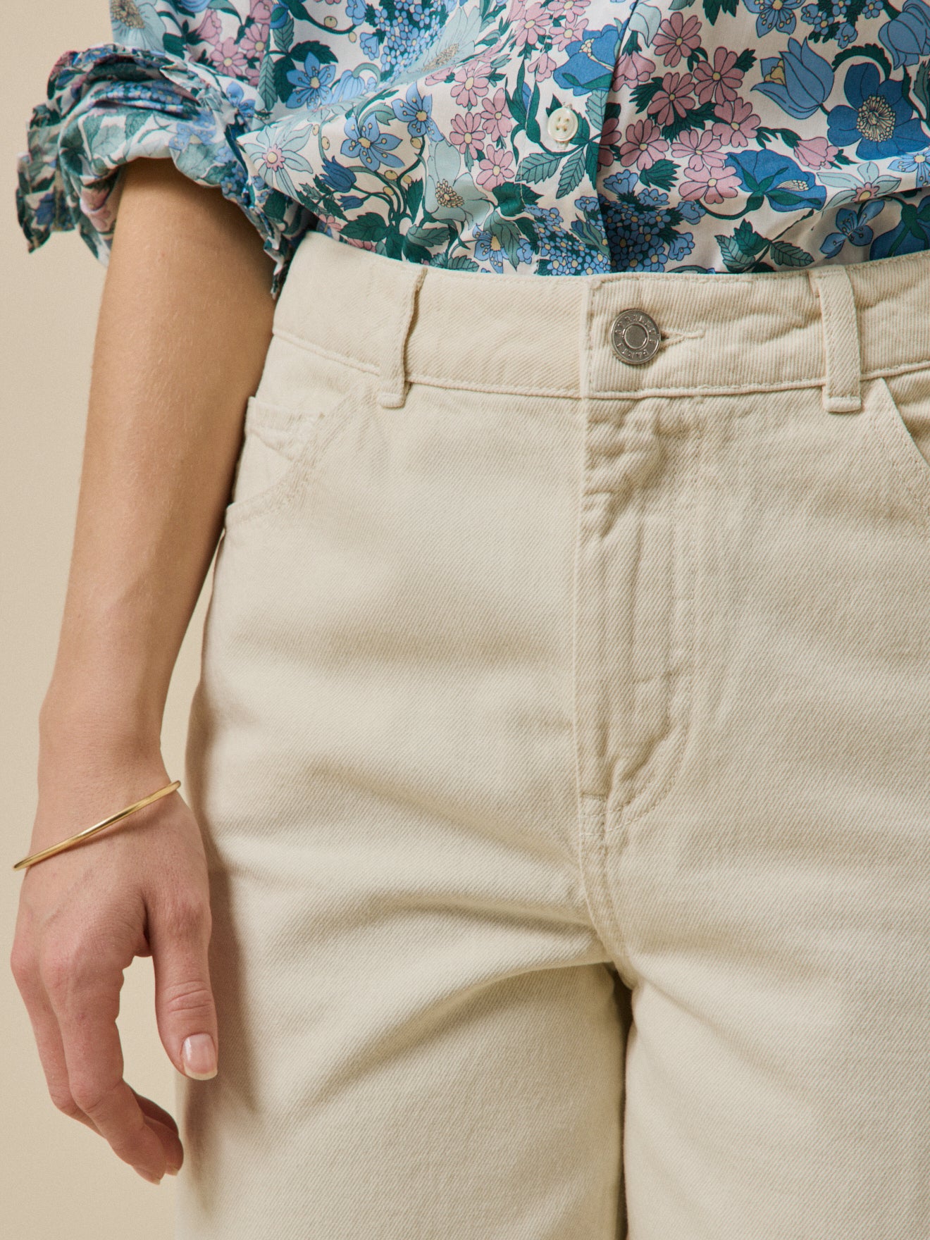 Women's wide-leg organic cotton Emilie jeans