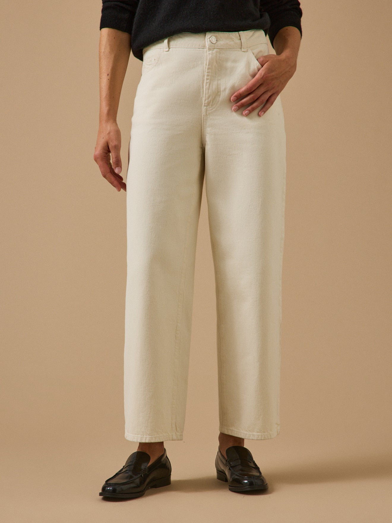 Women's wide-leg organic cotton Emilie jeans