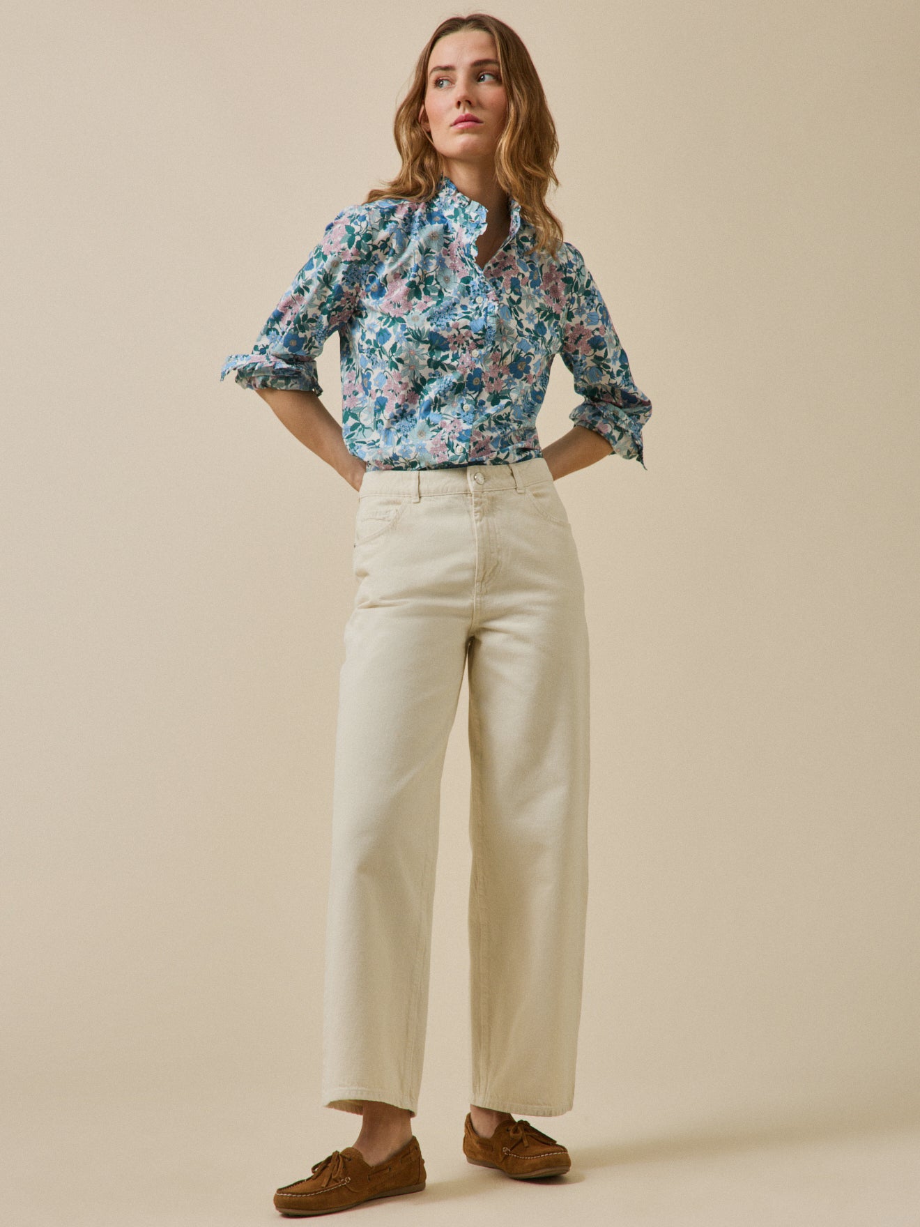 Women's wide-leg organic cotton Emilie jeans