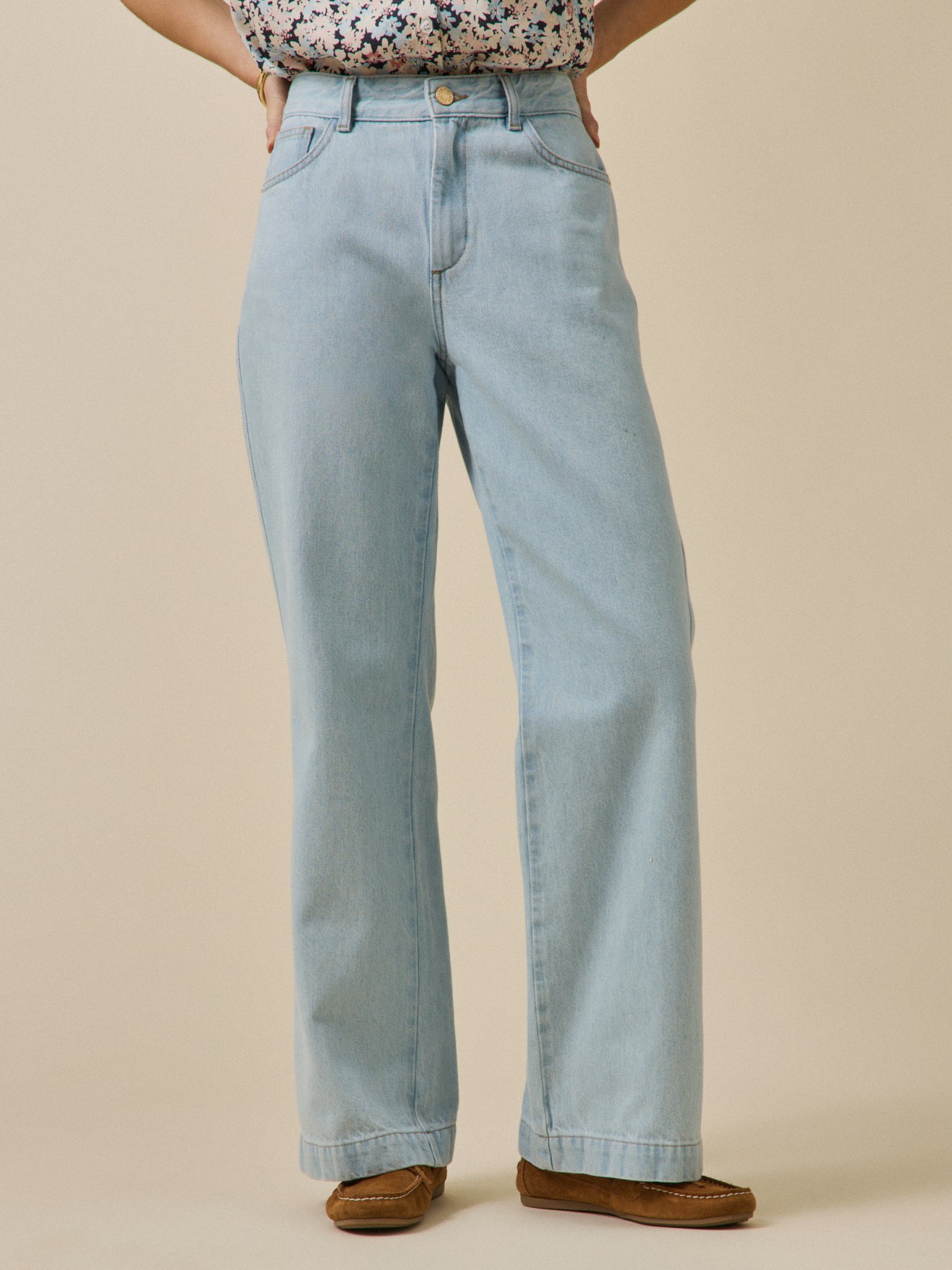 Women's flared organic cotton Manon jeans