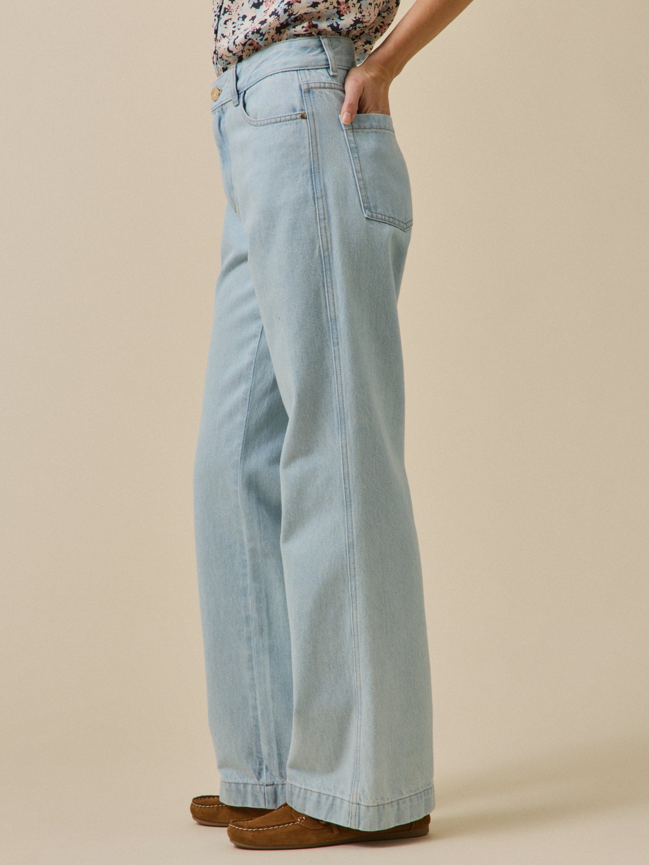 Women's flared organic cotton Manon jeans