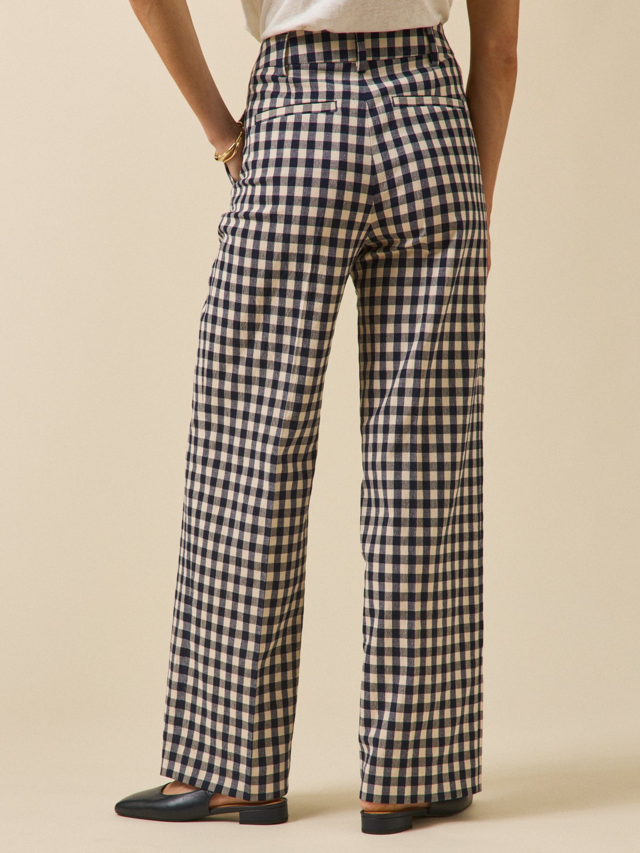 Women's Juliette gingham check suit trousers