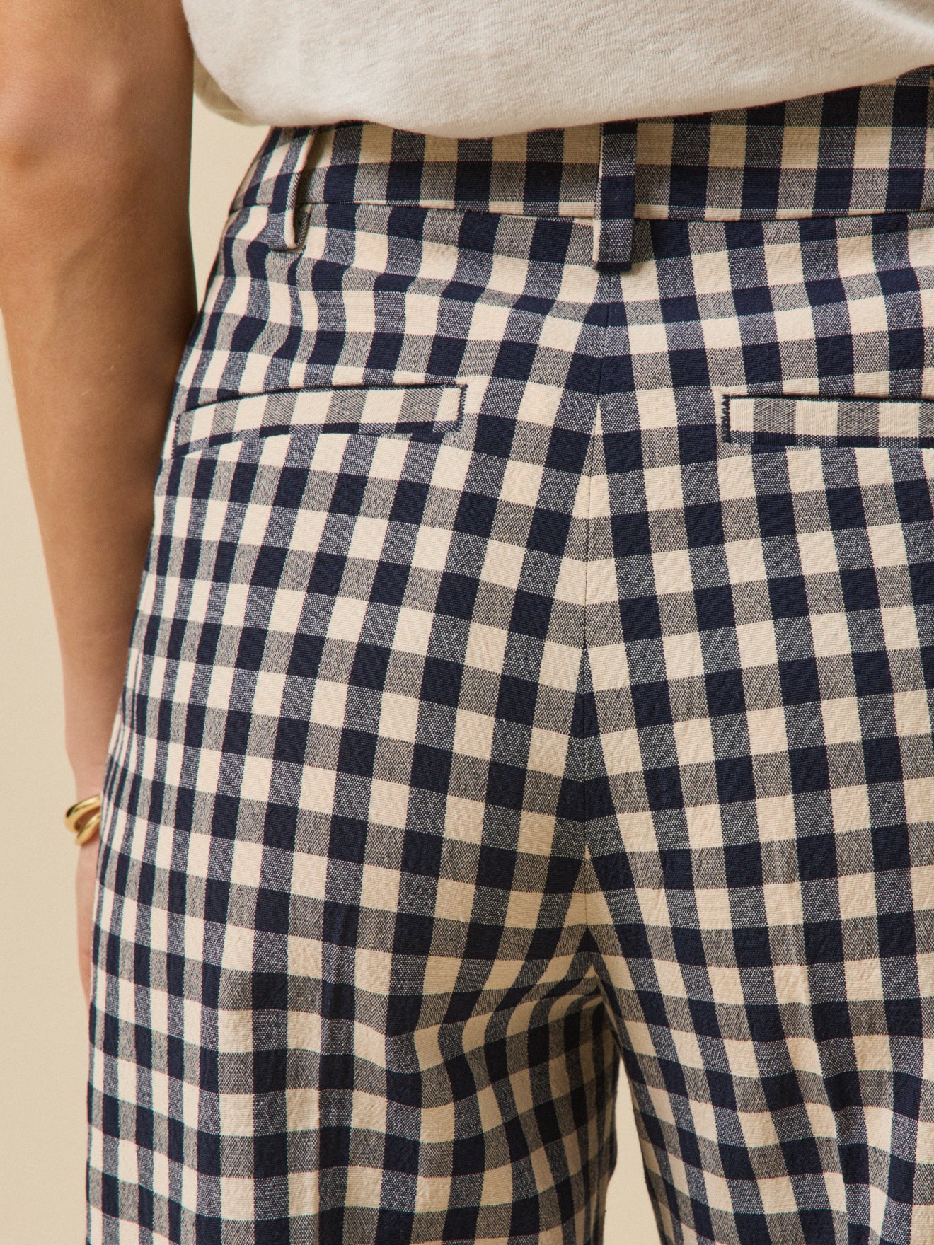 Women's Juliette gingham check suit trousers