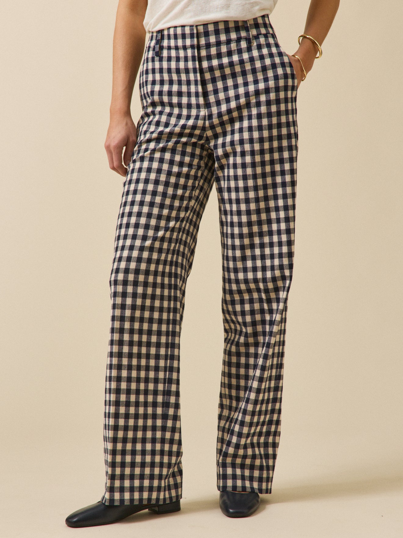 Women's Juliette gingham check suit trousers