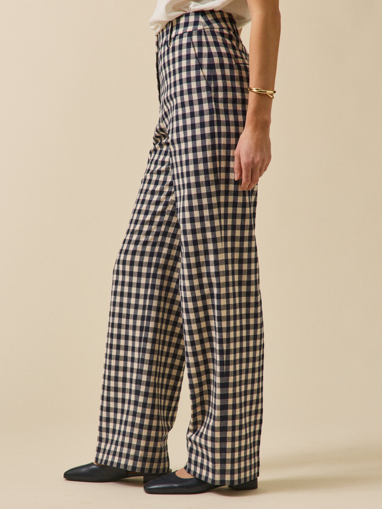 Women's Juliette gingham check suit trousers