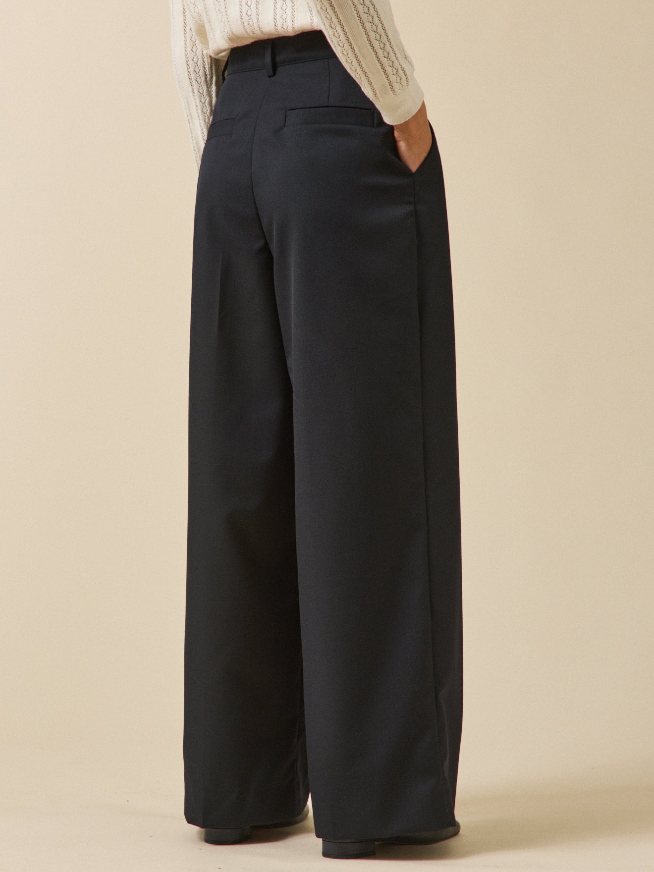 Pantalon large laine froide femme Agnès