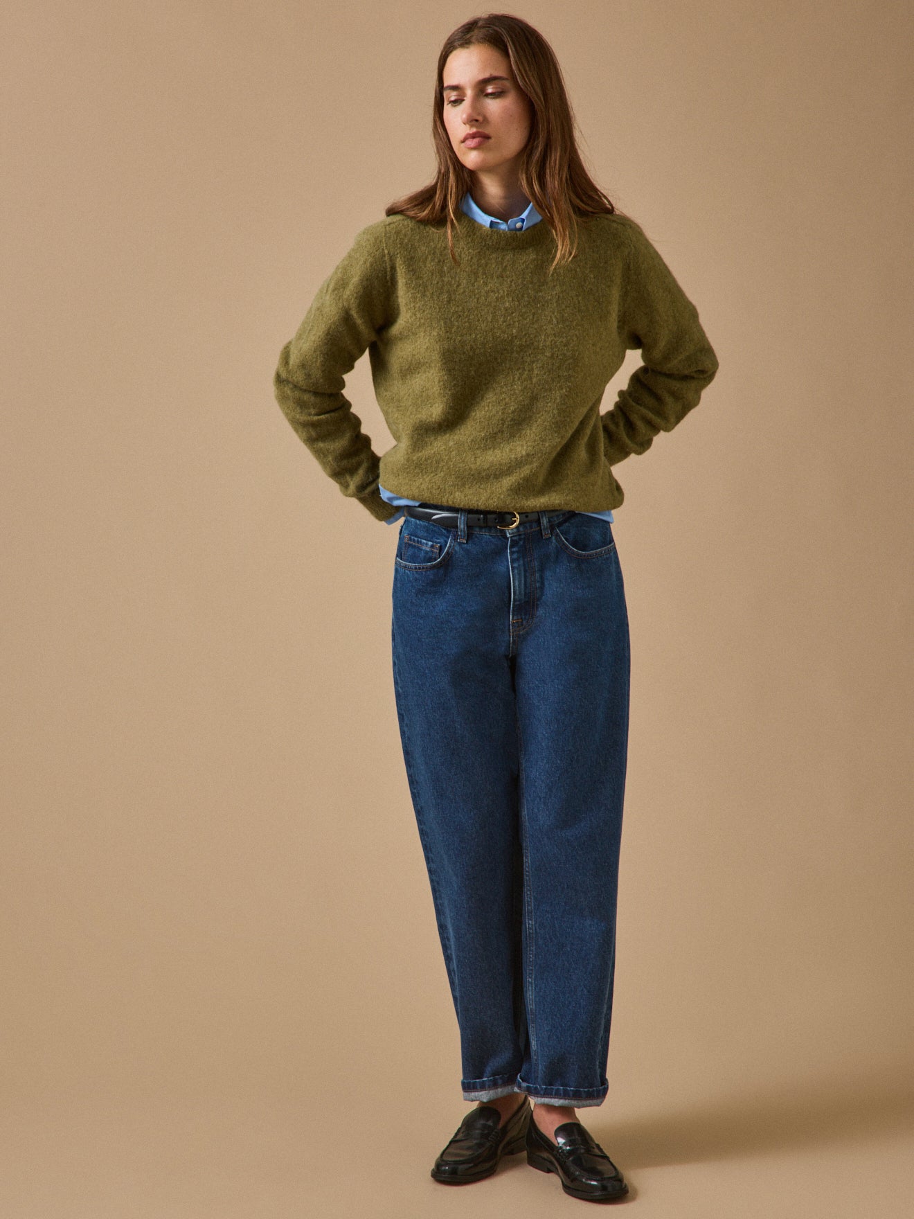Women's straight-leg organic cotton Laure jeans