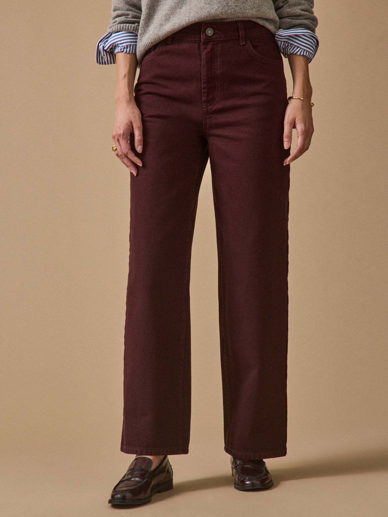 Women's wide-leg organic cotton Emilia jeans