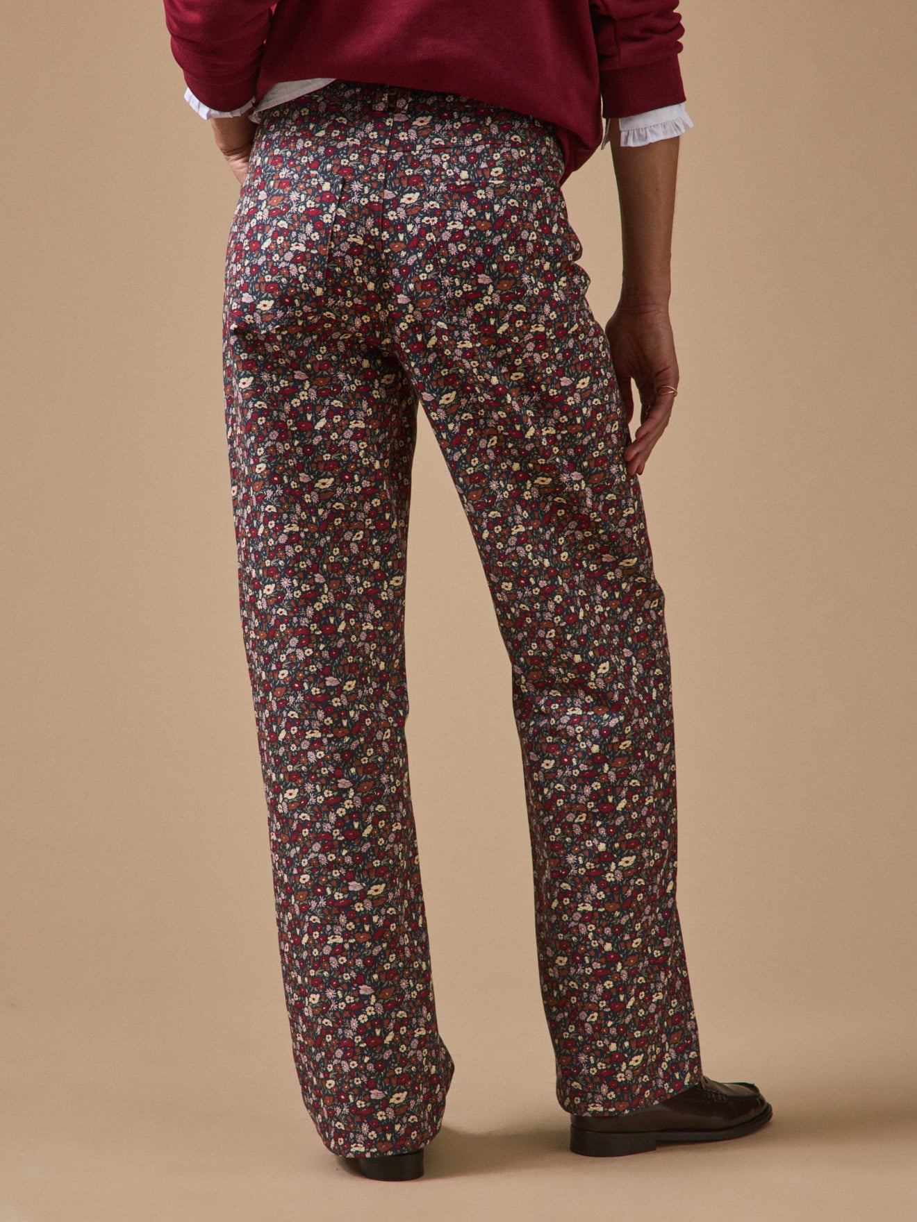 Women's Petal and Daisy motif wide-leg trousers - Made with Liberty fabrics