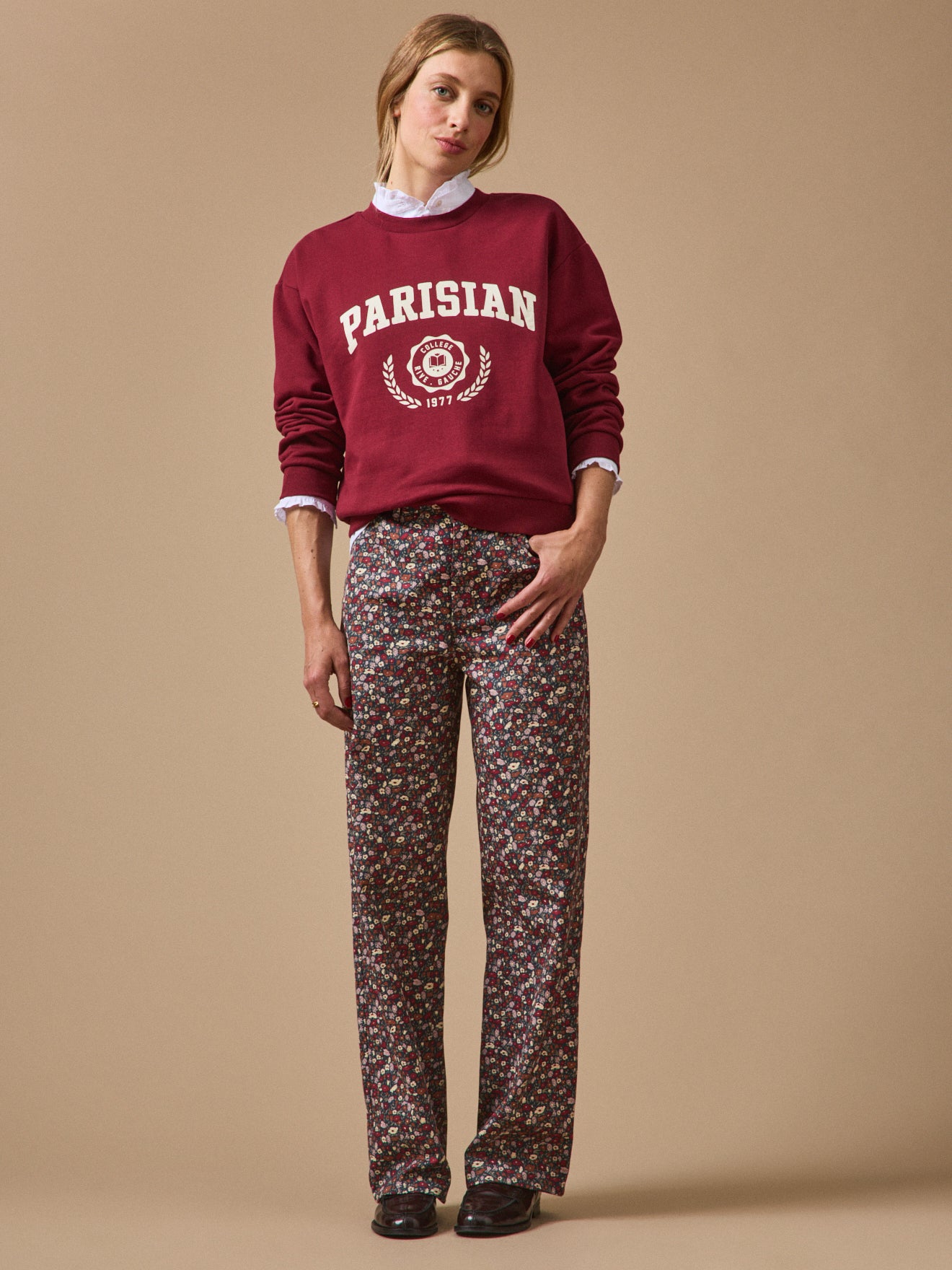 Women's Petal and Daisy motif wide-leg trousers - Made with Liberty fabrics