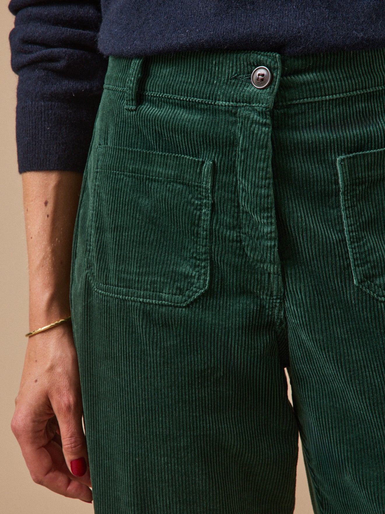 Pantalon flare femme Suzanne velours