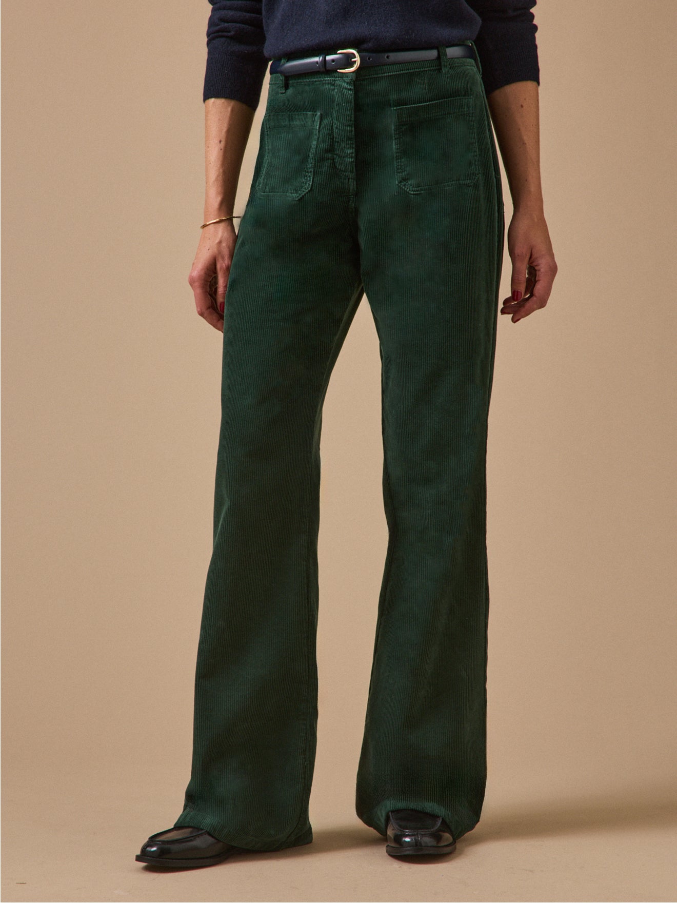 Pantalon flare femme Suzanne velours