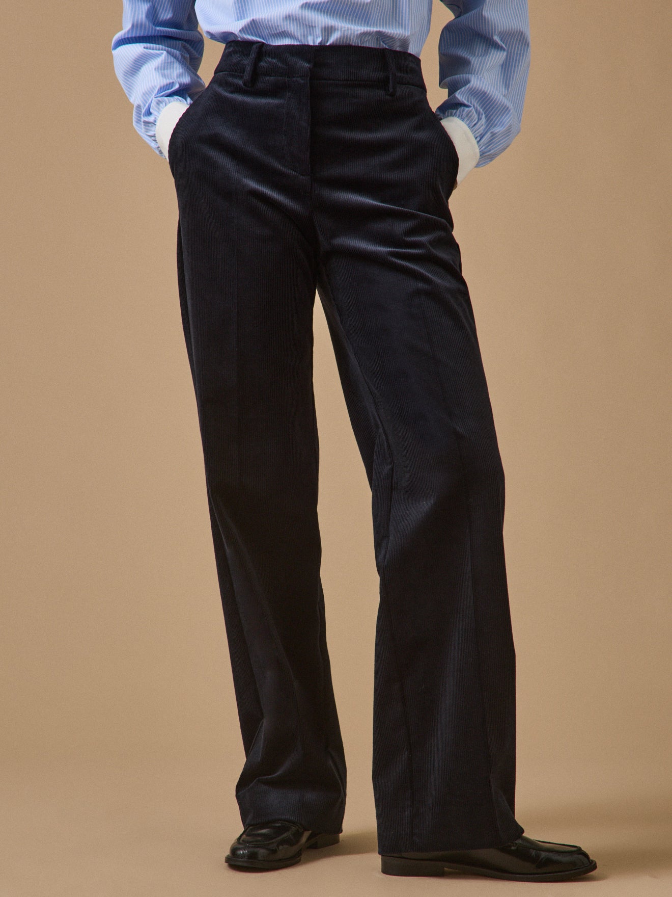 Pantalon large velours femme Juliette