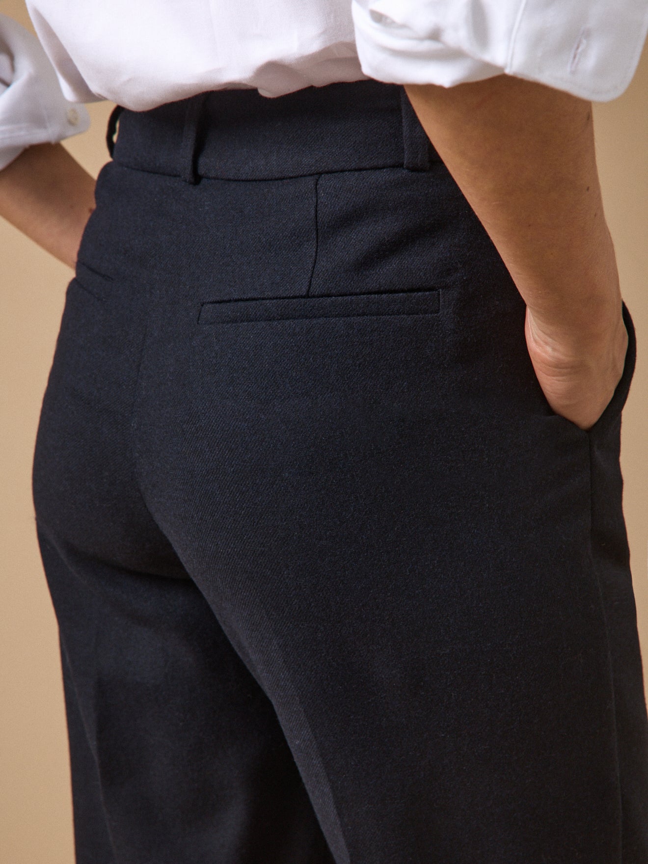 Women's straight leg flannel Alma trousers