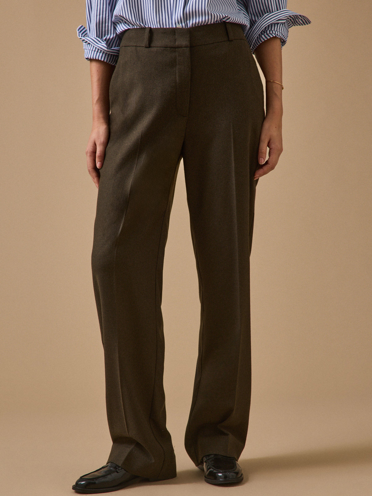 Women's straight leg flannel Alma trousers