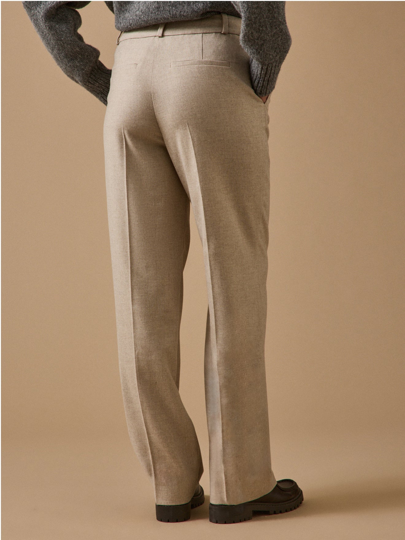 Pantalon droit flanelle femme Alma