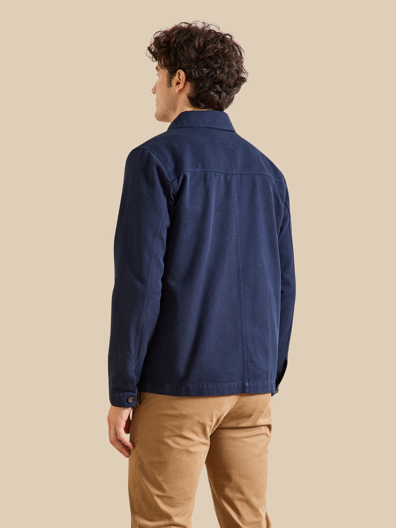 Men's utility jacket in a recycled cotton twill