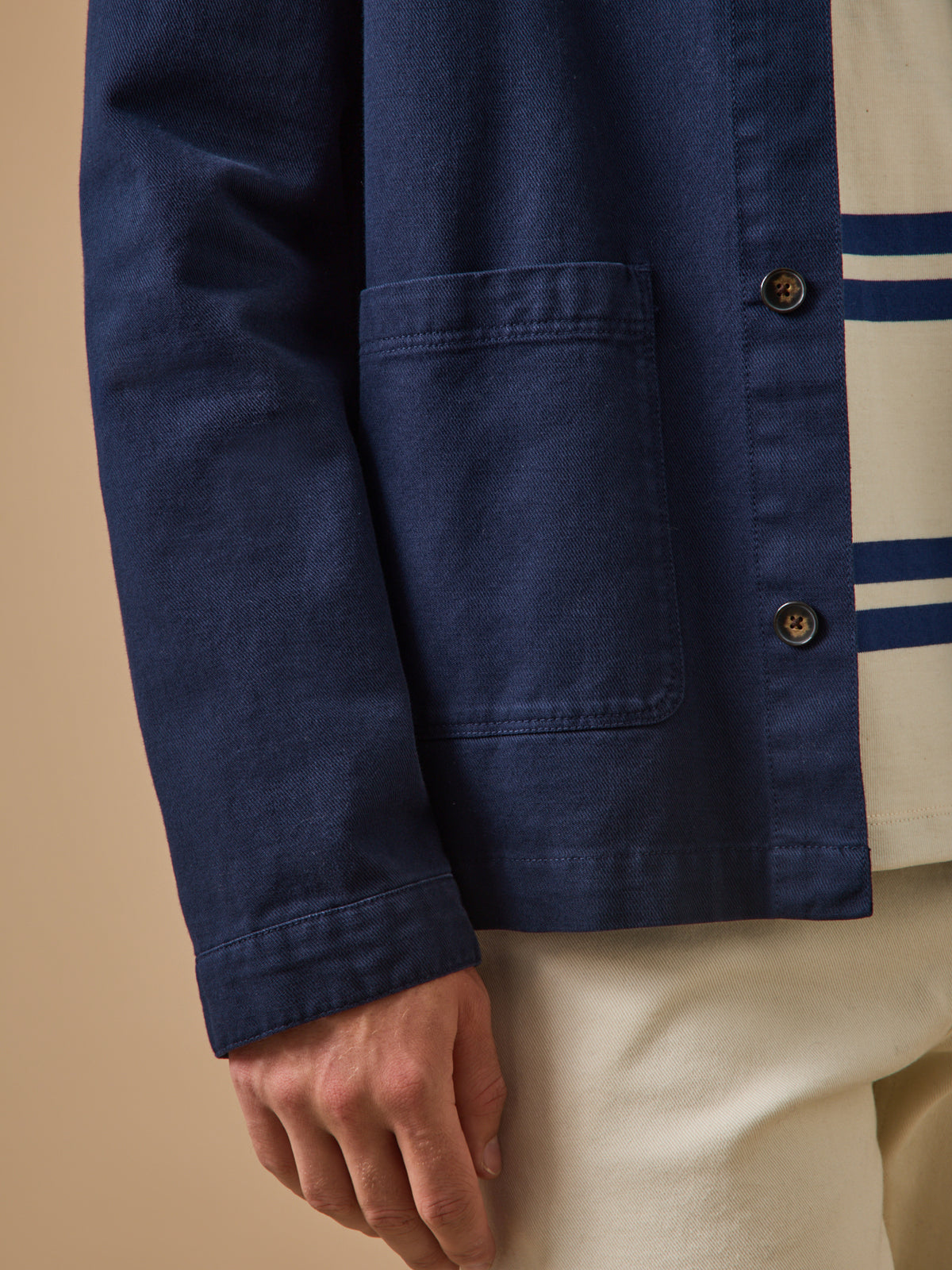 Men's utility jacket in a recycled cotton twill