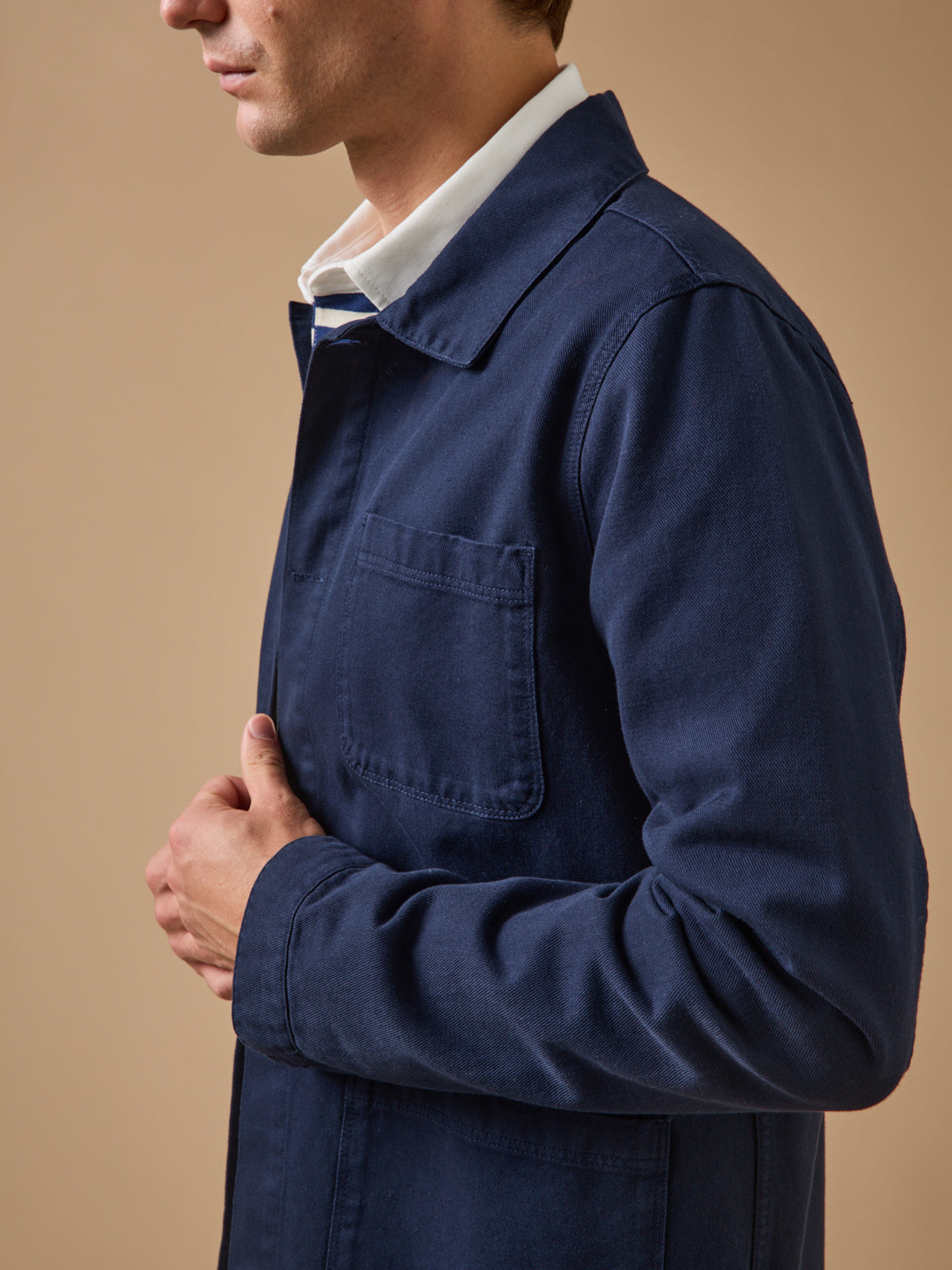 Men's utility jacket in a recycled cotton twill