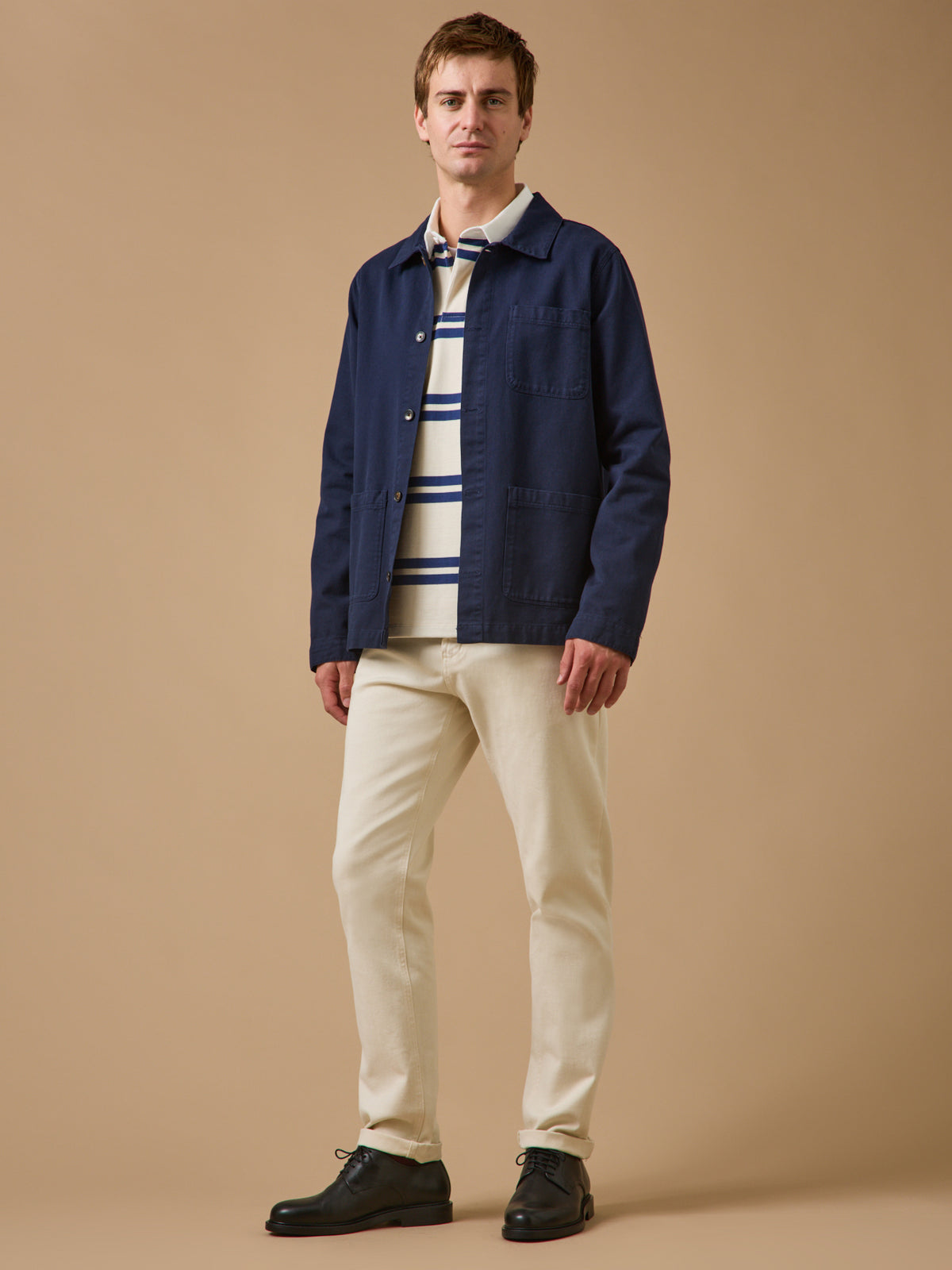 Men's utility jacket in a recycled cotton twill