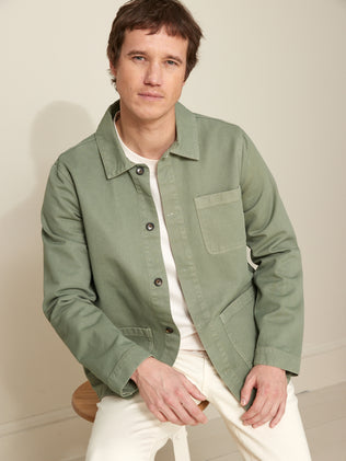 Men's utility jacket in an organic cotton twill