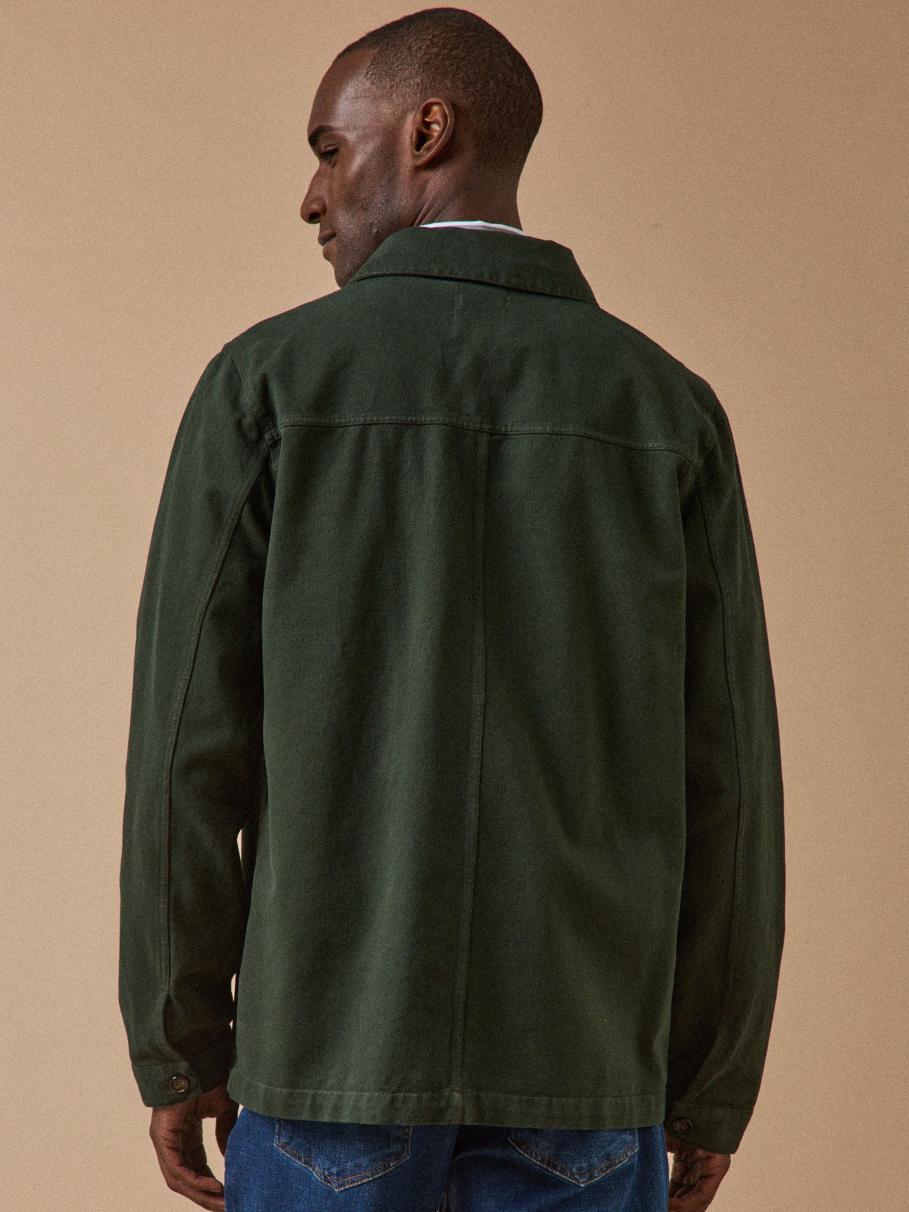 Men's utility jacket in a recycled cotton twill