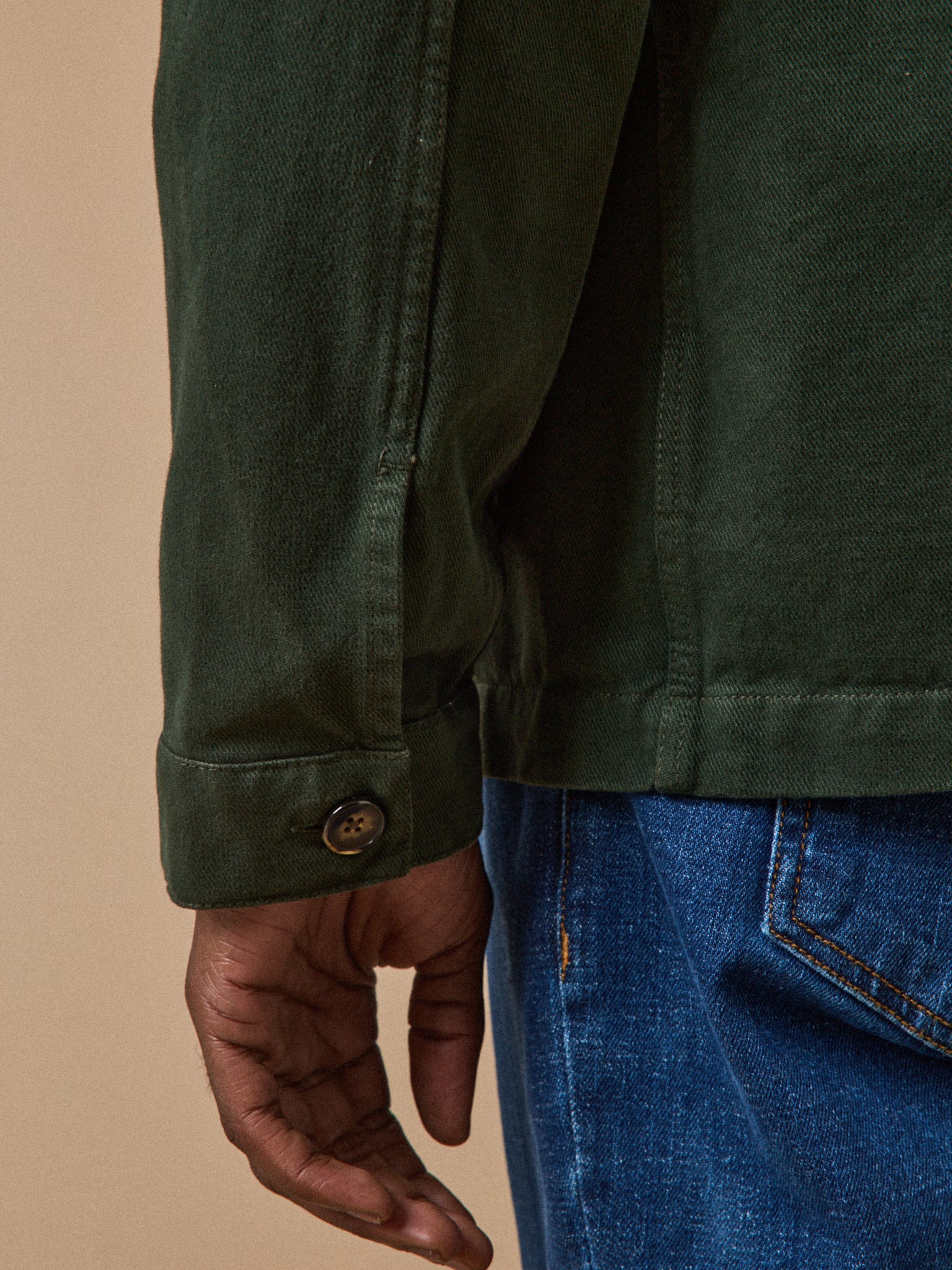 Men's utility jacket in a recycled cotton twill