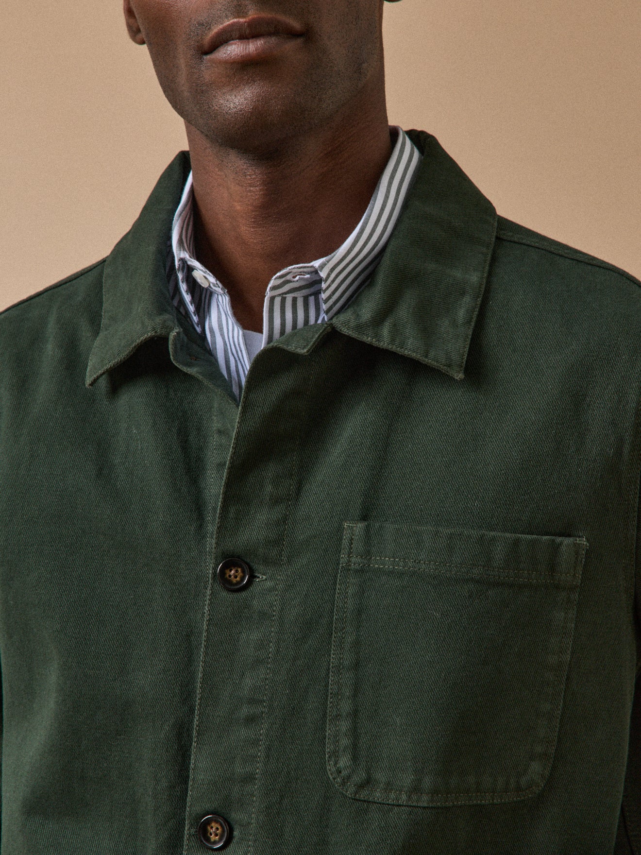 Men's utility jacket in a recycled cotton twill