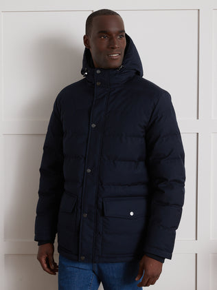 Men's short padded parka