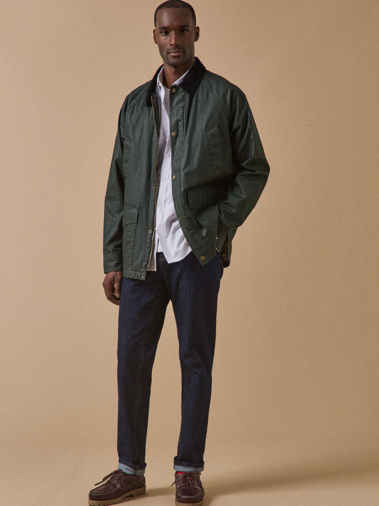 Men's coated cotton jacket