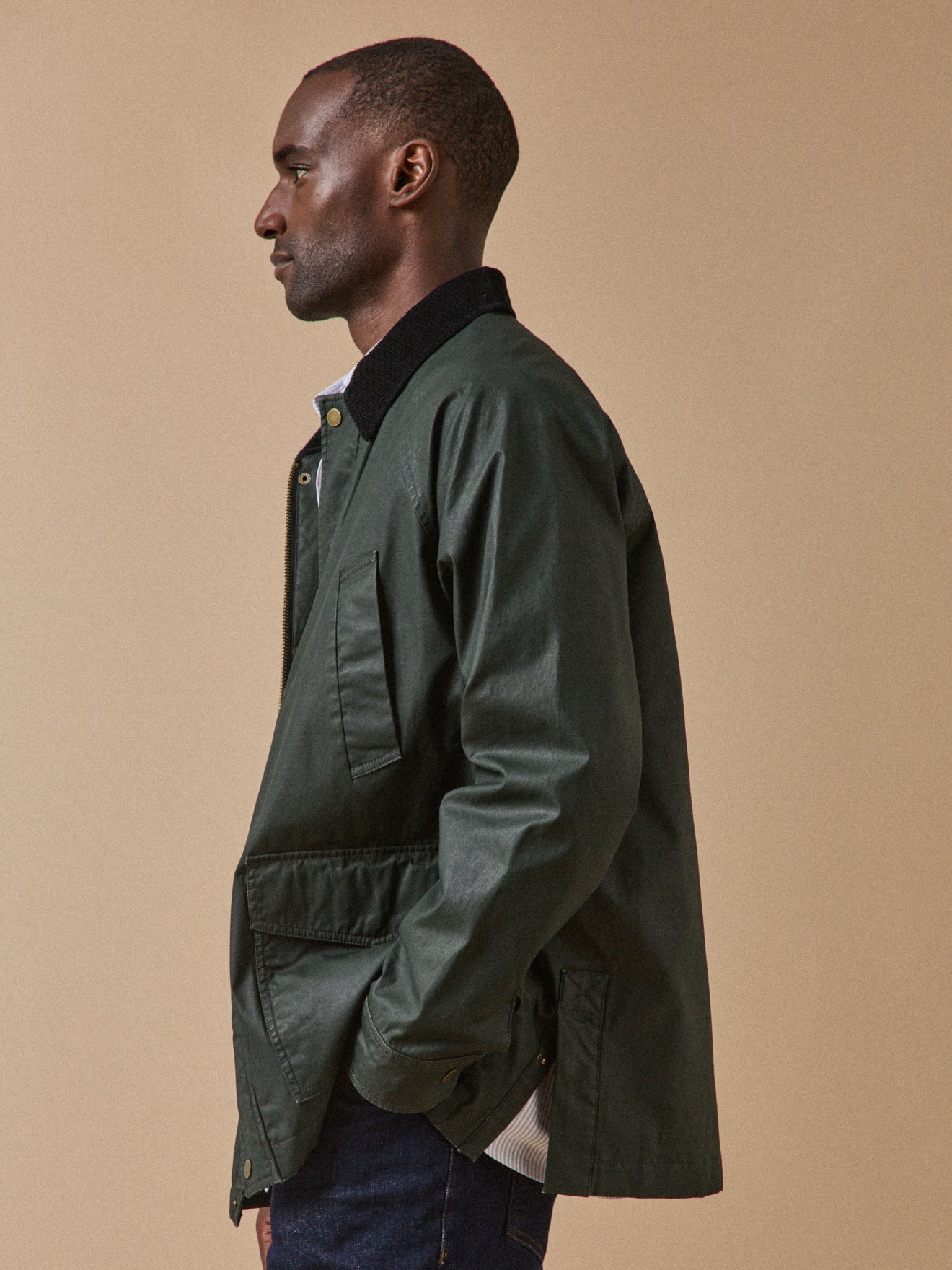 Men's coated cotton jacket