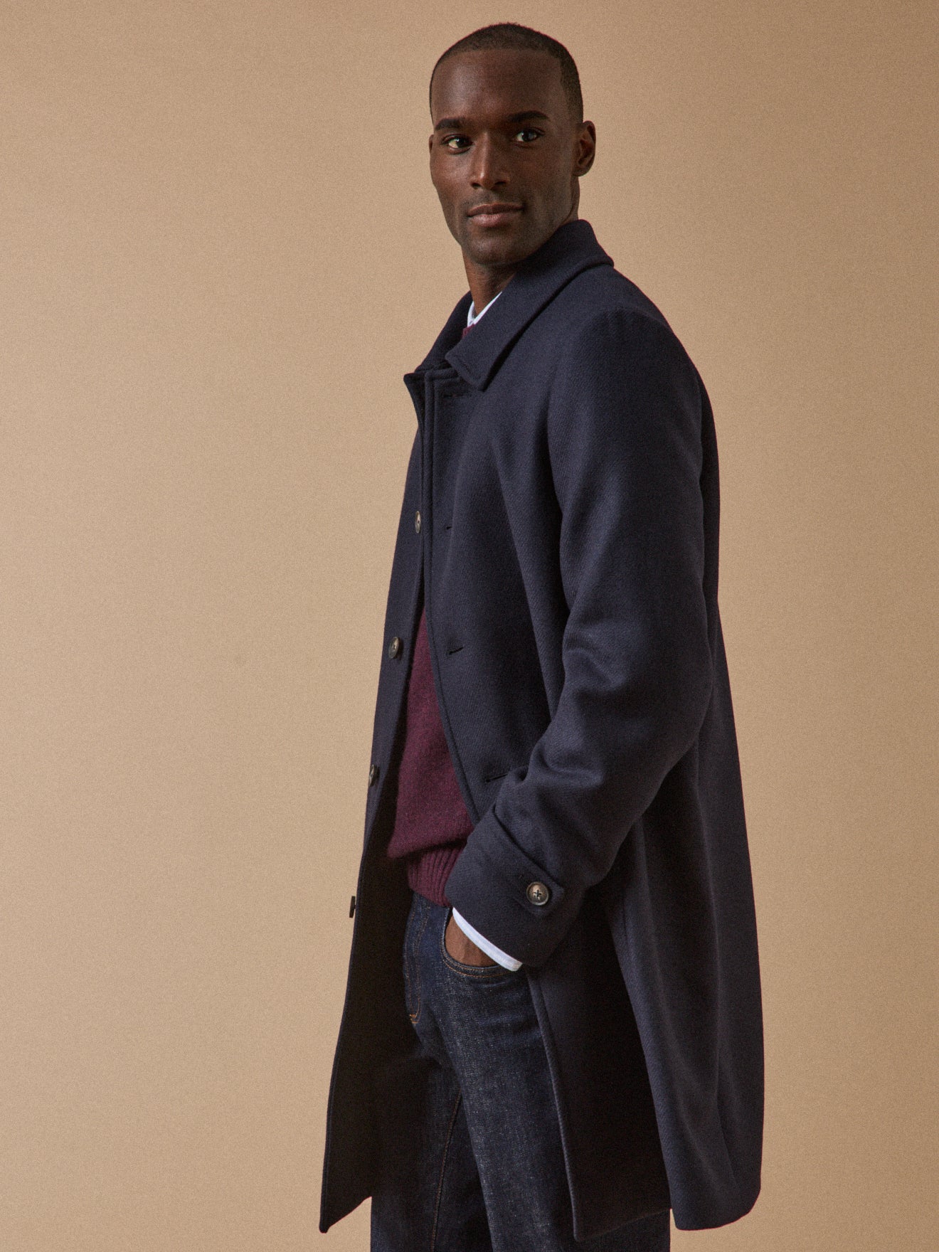 Manteau pardessus lainage homme