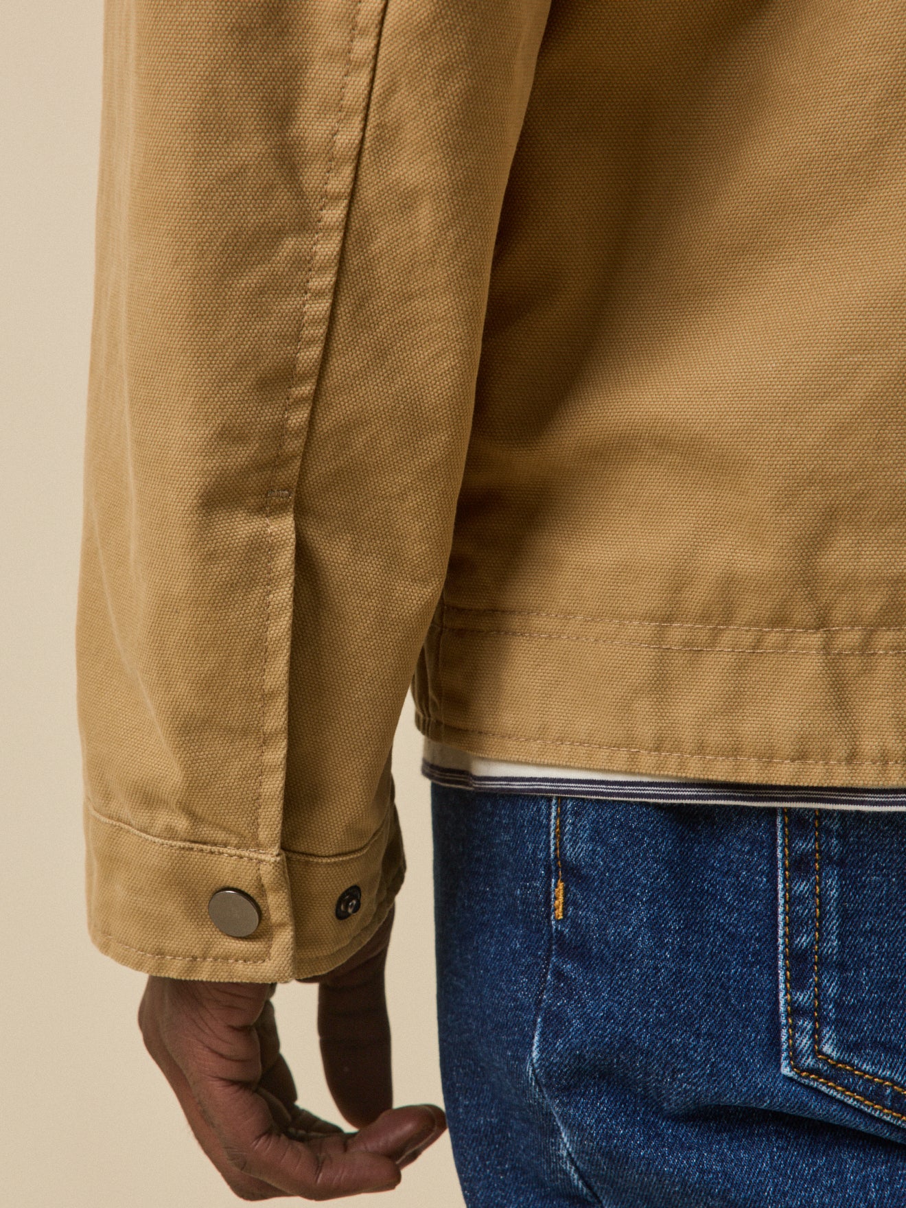 Men's jacket with corduroy collar