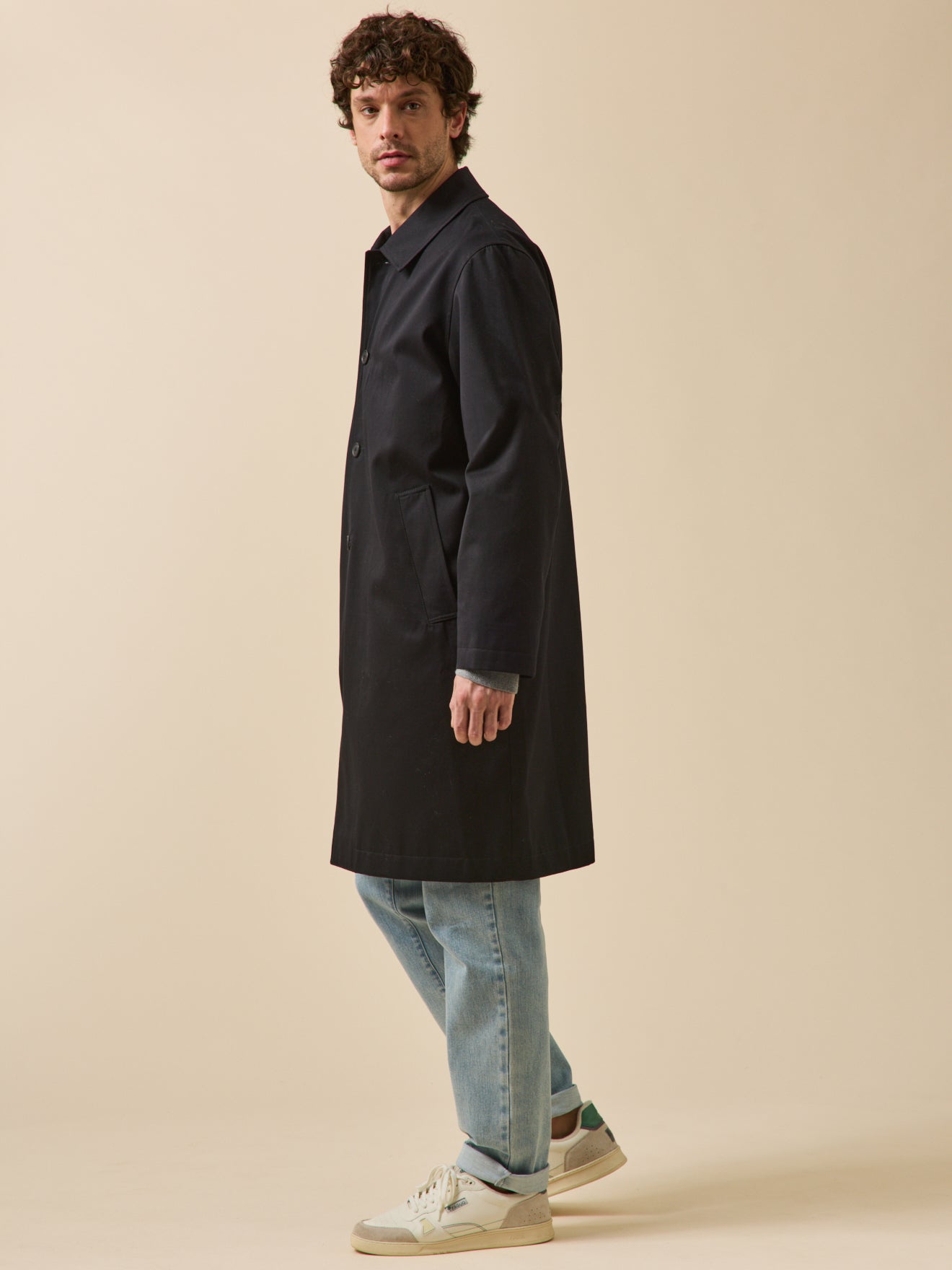 Men's waterproof trench coat