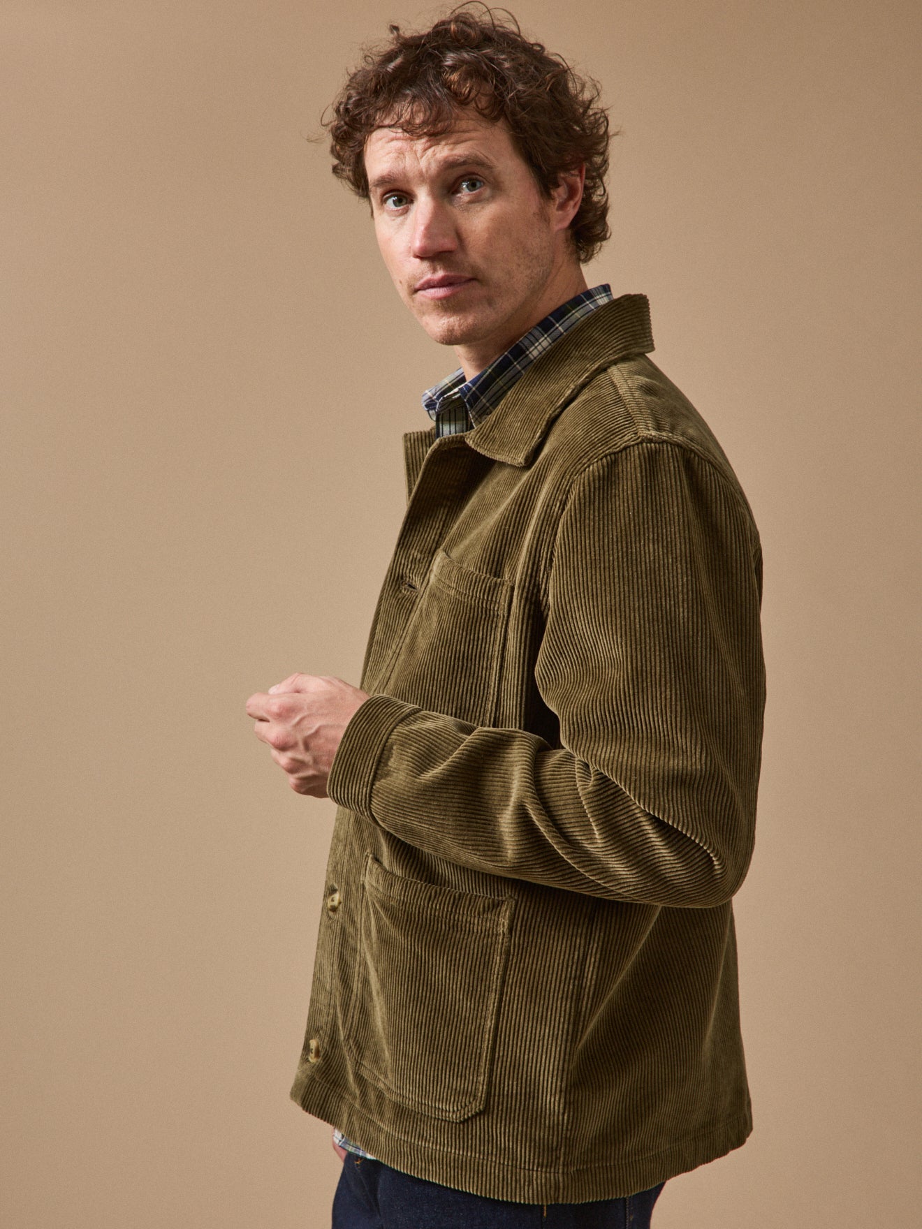 Veste worker velours côtelé homme