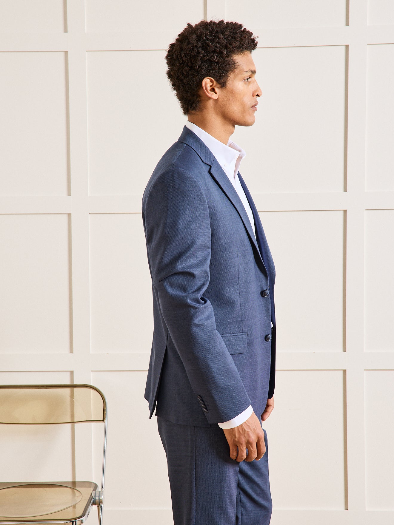 Veste de costume homme tissu texturé