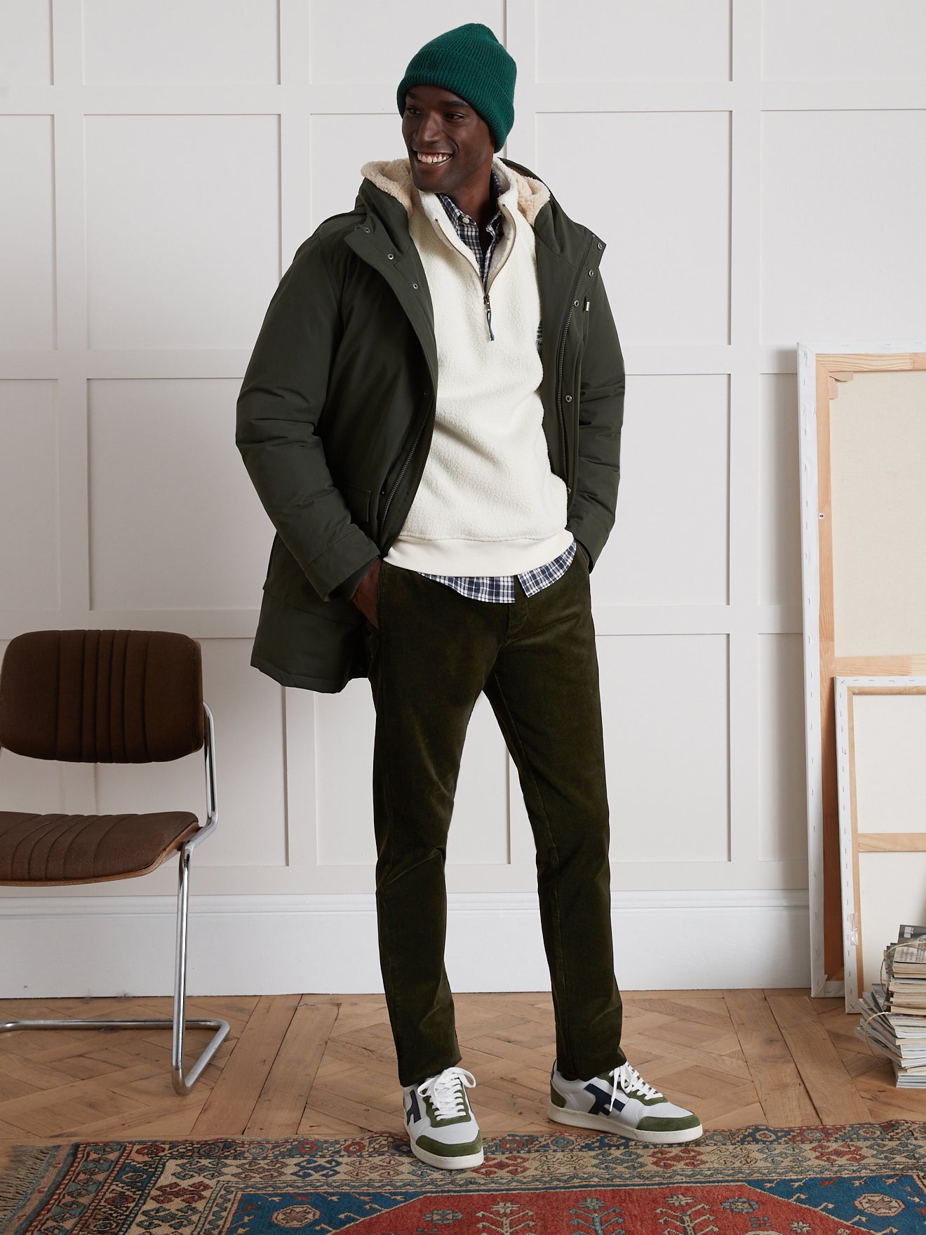 Men's regular corduroy chinos