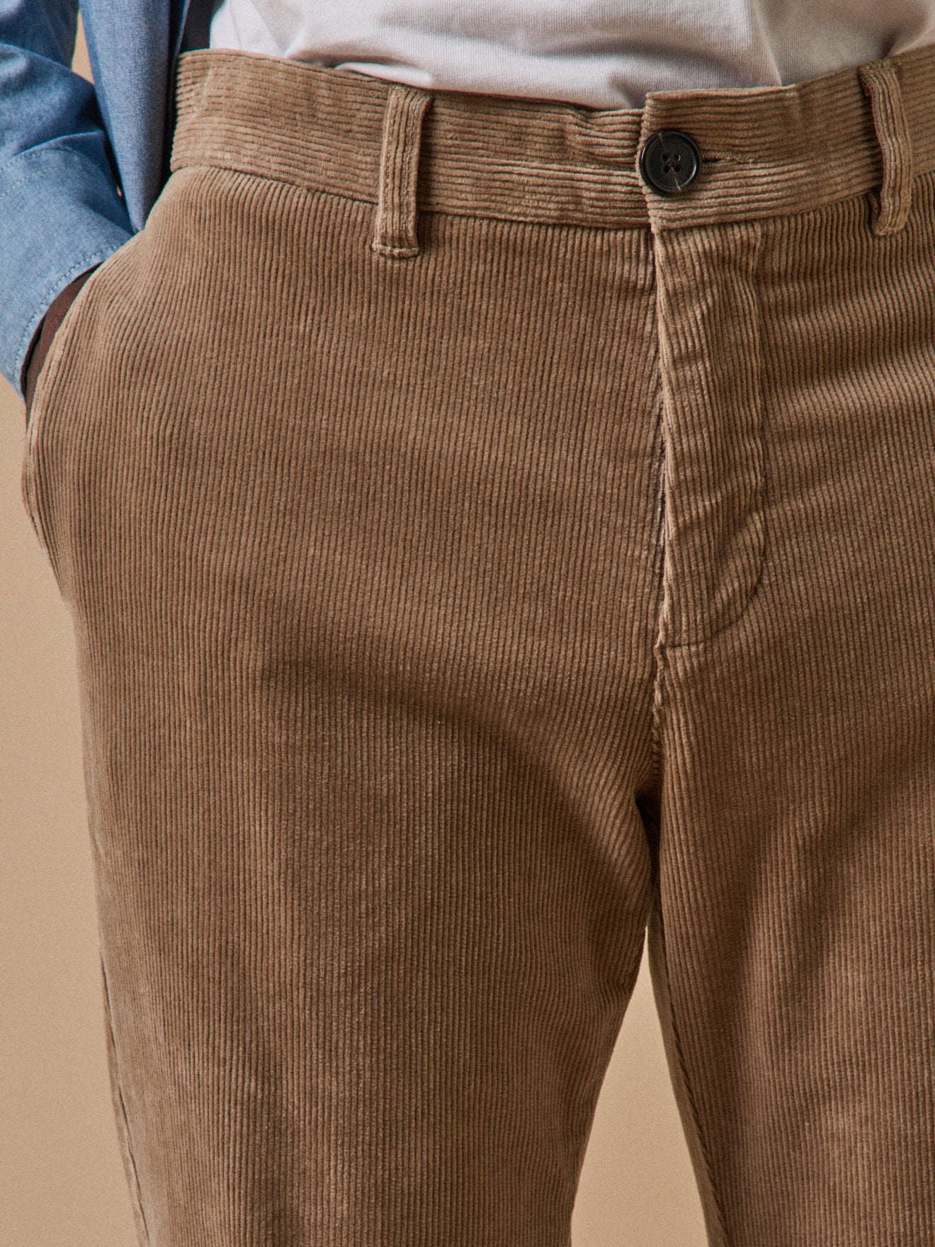Chino velours regular homme