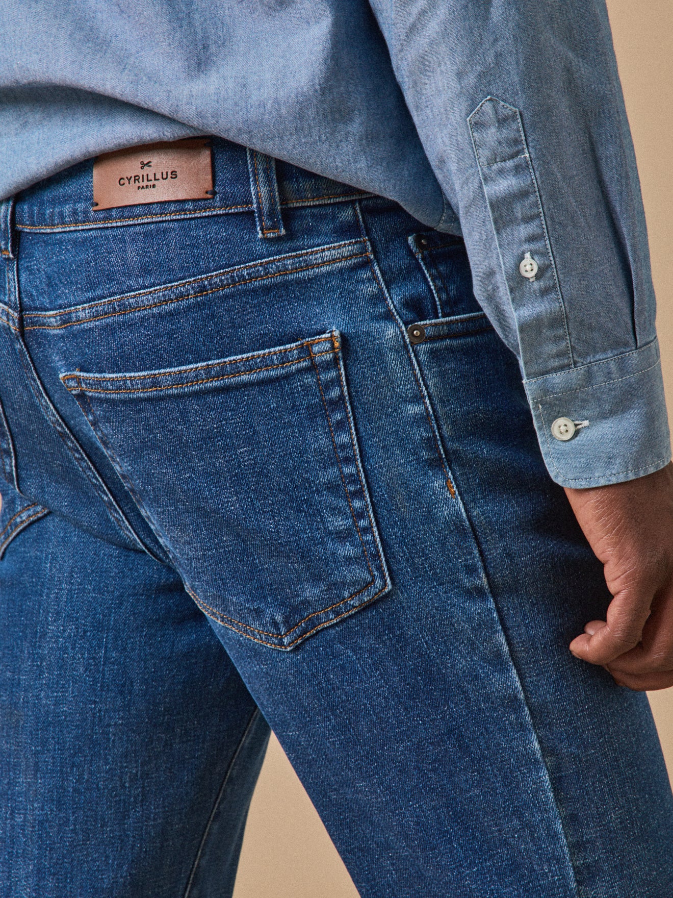 Men's regular organic cotton jeans