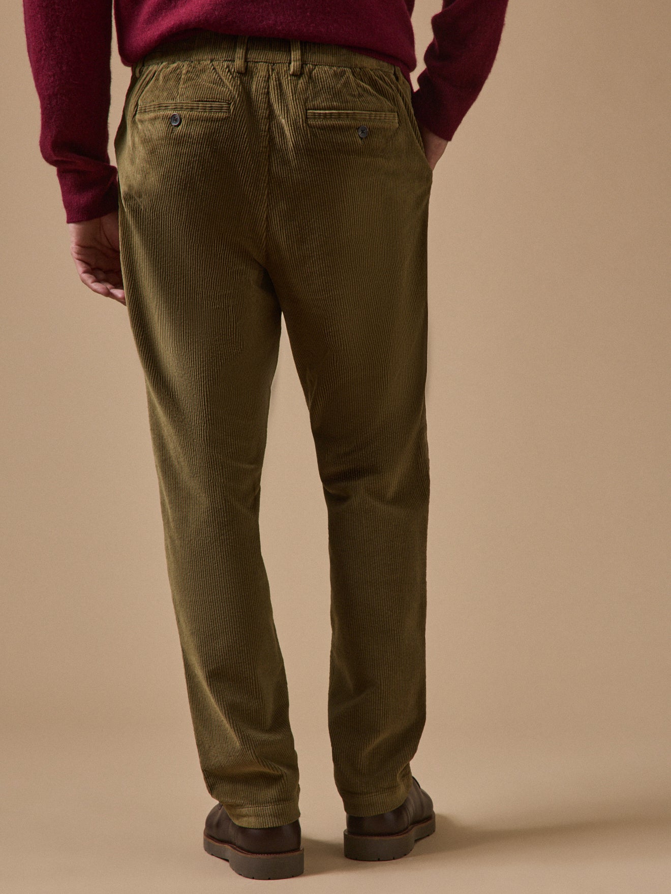 Pantalon taille élastiquée velours homme
